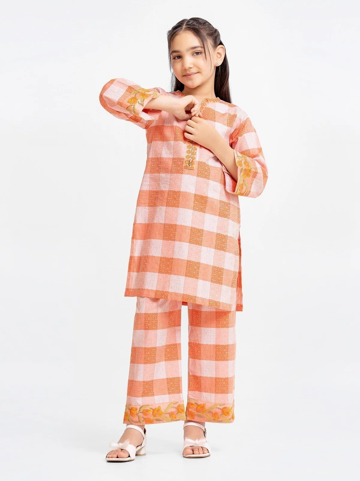 Girl's Peach Co-Ord Sets - EGTCS23-006