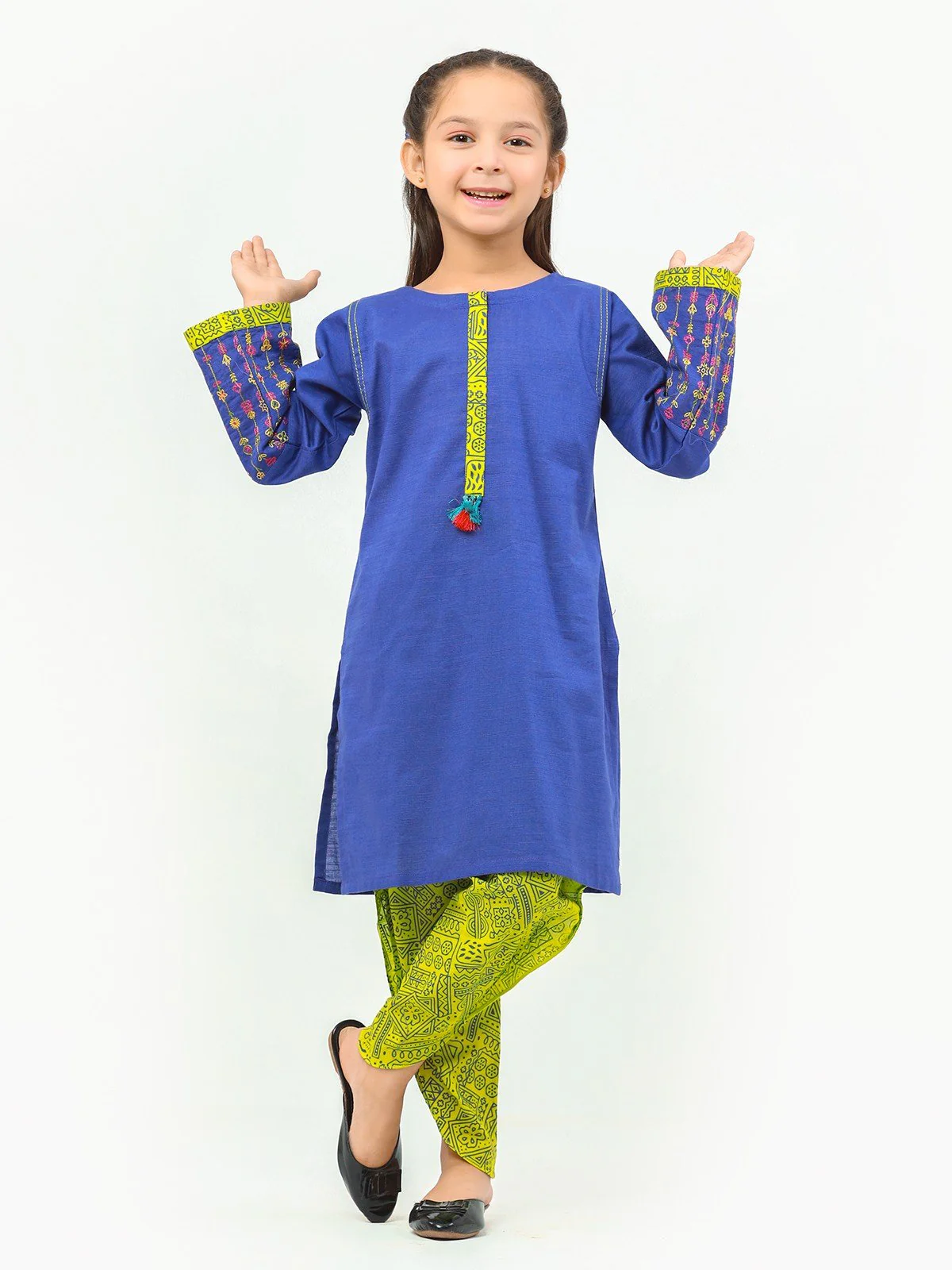 Girl's Royal Blue Pret - EGTKE22-70339 (2-Pcs)