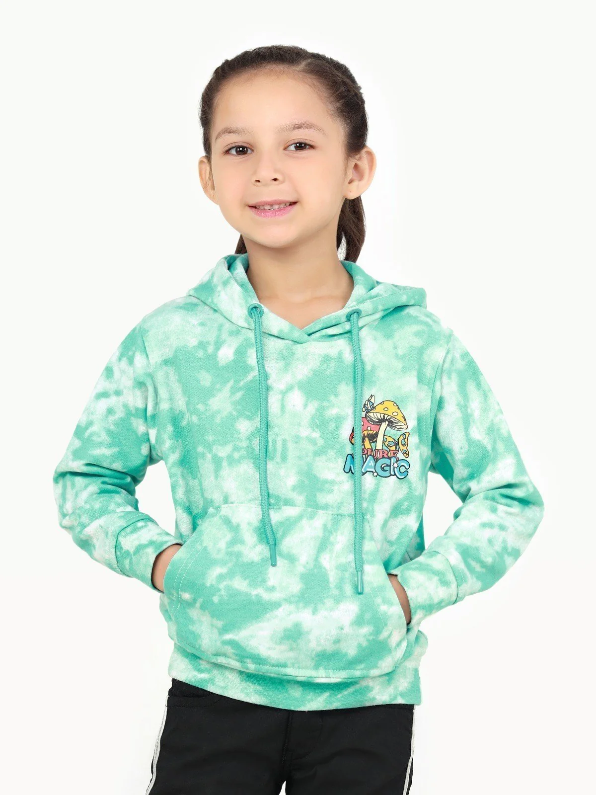 Girl's Sea Green Hoodie - EGTH22-010