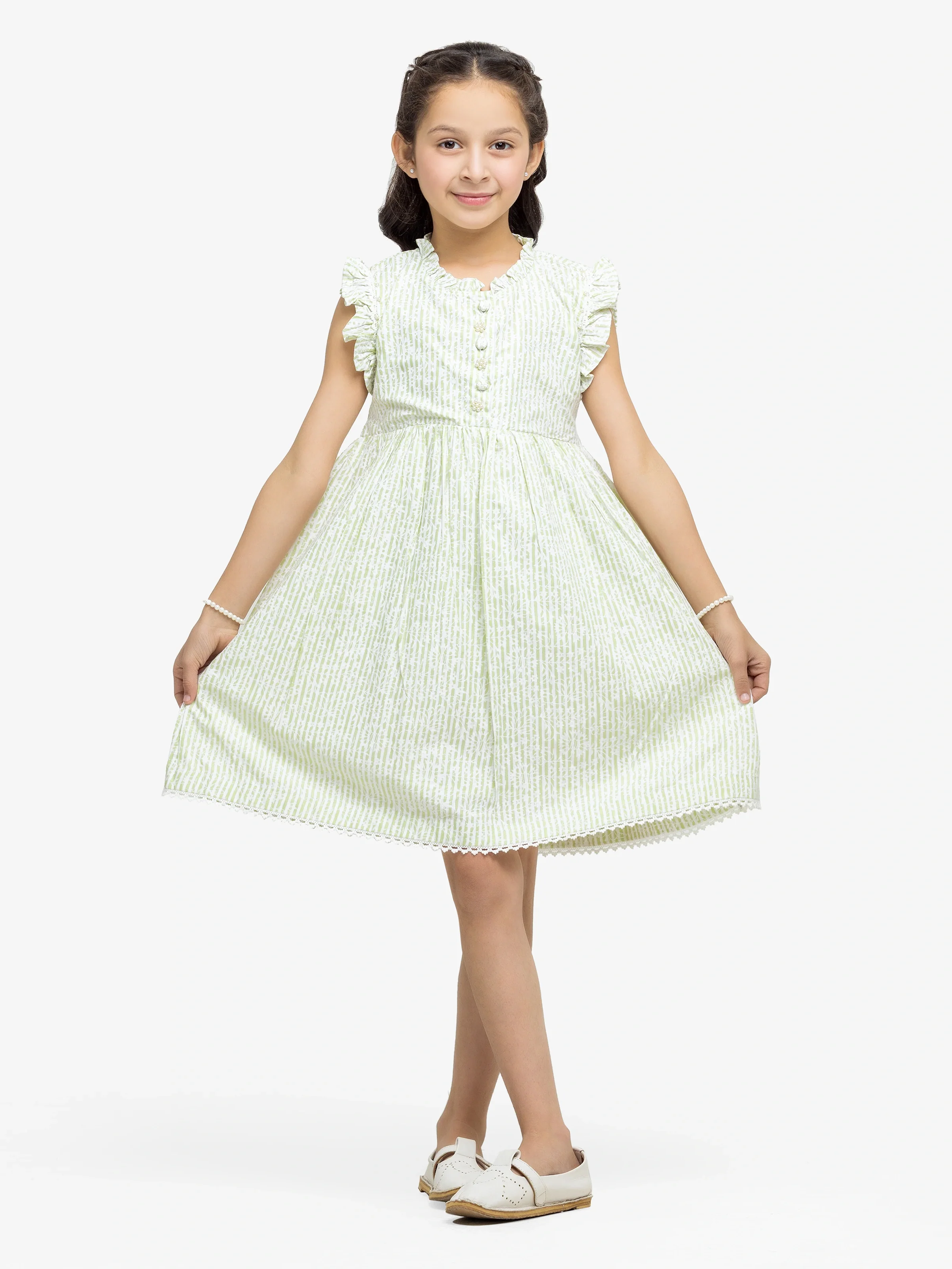 Girl's Green Frock - EGTF24S-200081