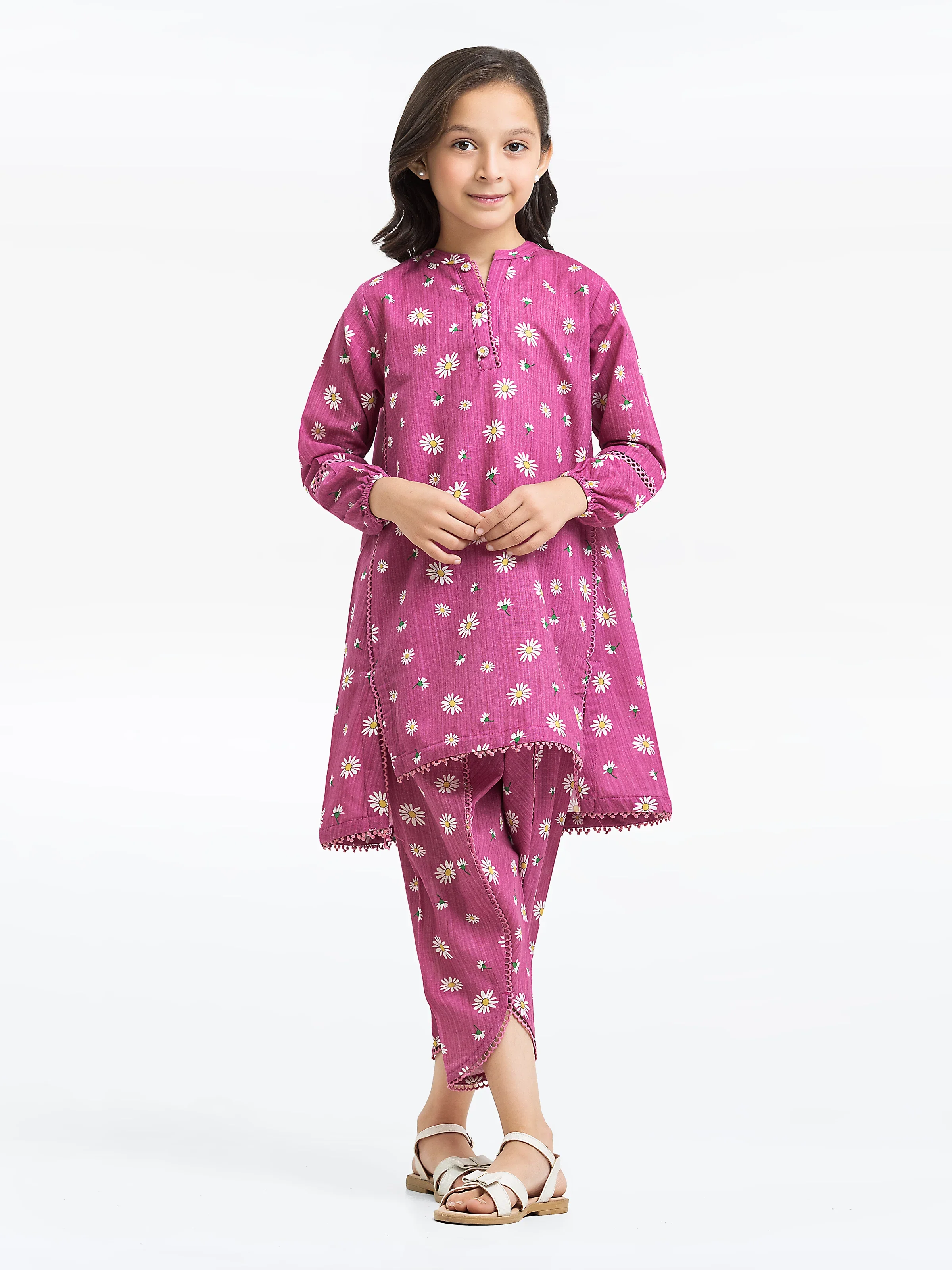 Girl's Khaddar Co-ord Set - EGTKP24-70905ST