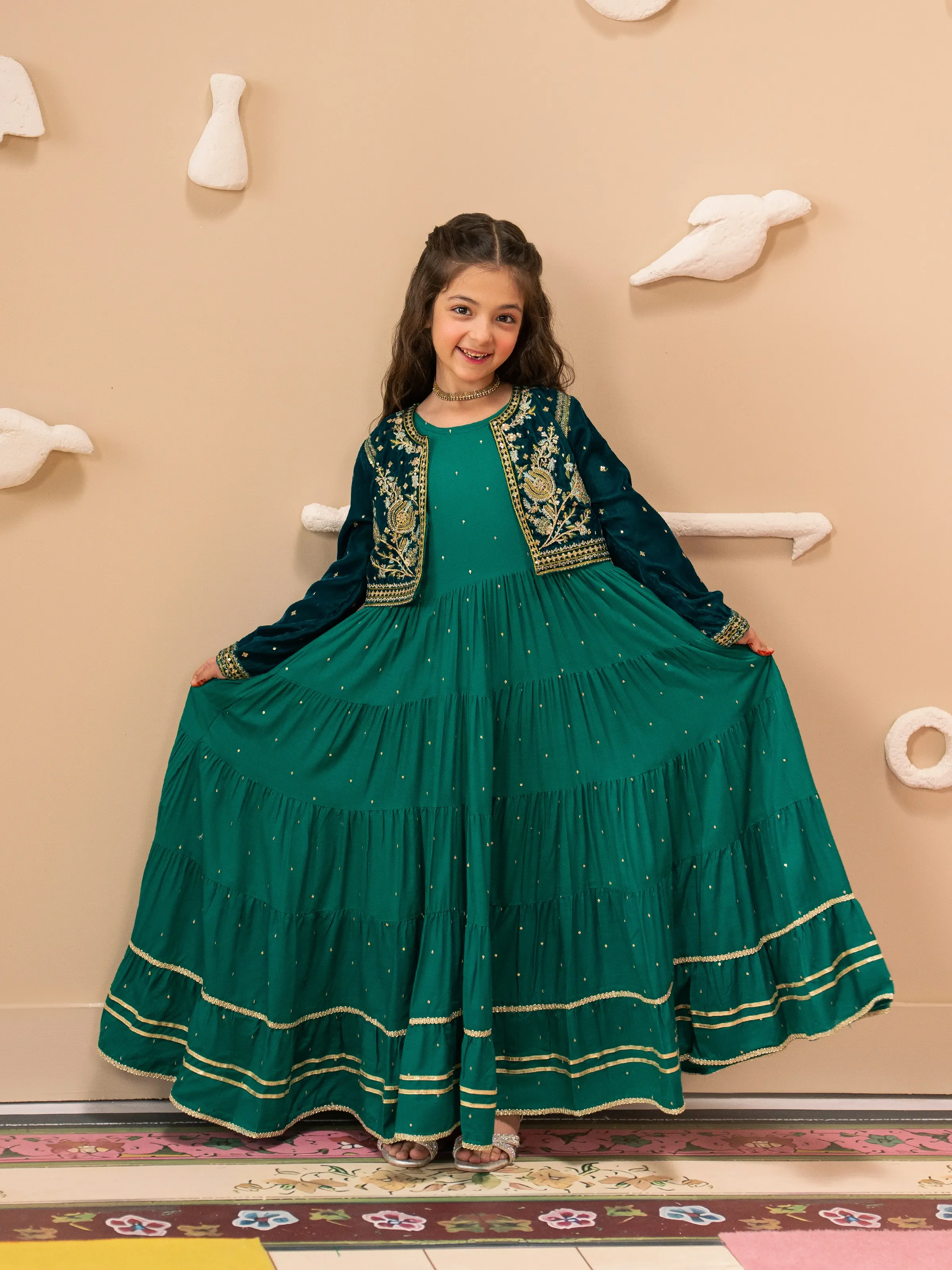Girl's Sea Green Pret - EGTPLE5-50037S