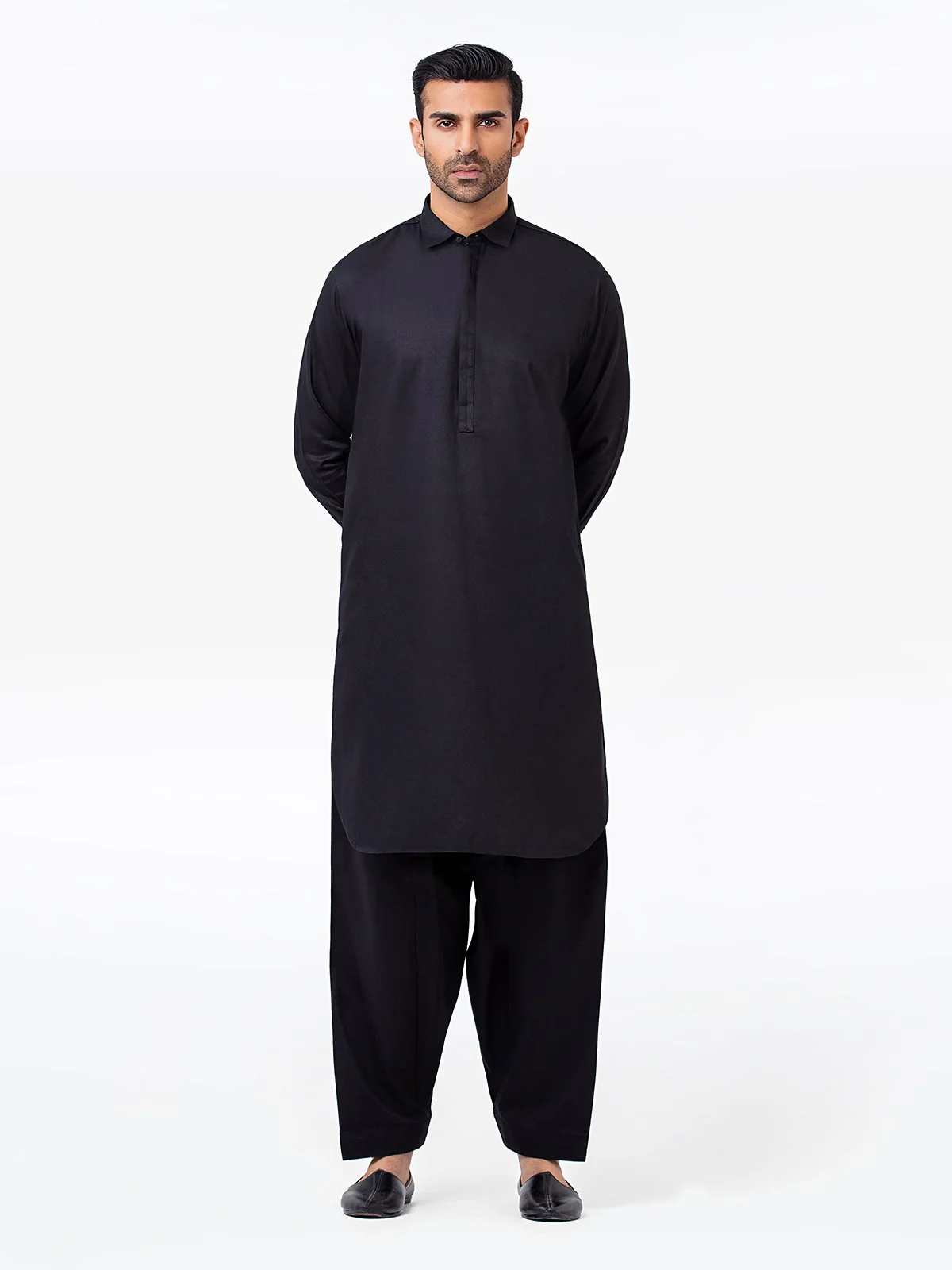 Men's Black Shalwar Kameez - EMTKS23-41036