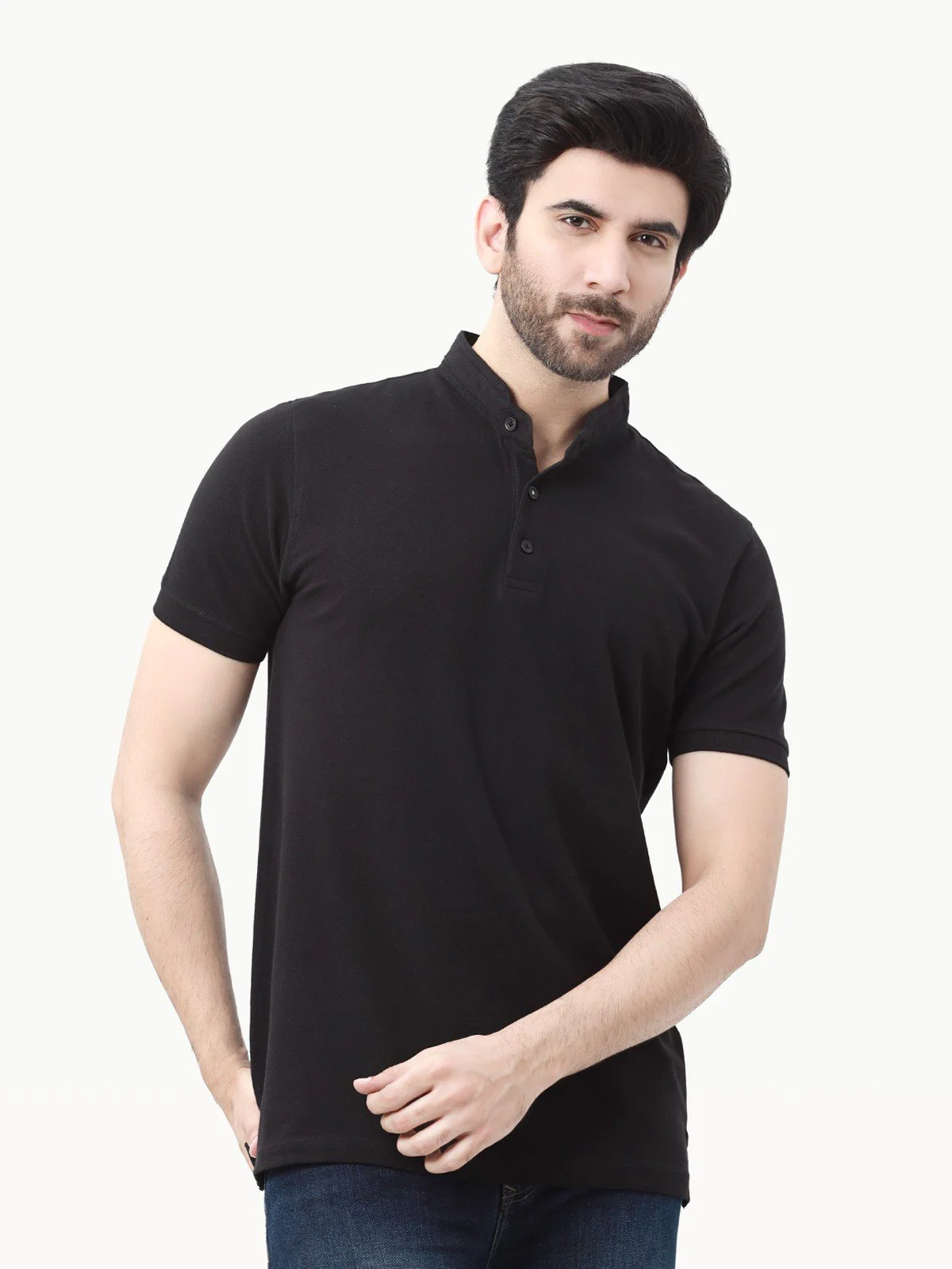Men's Black Polo Shirt - EMTPS23-020