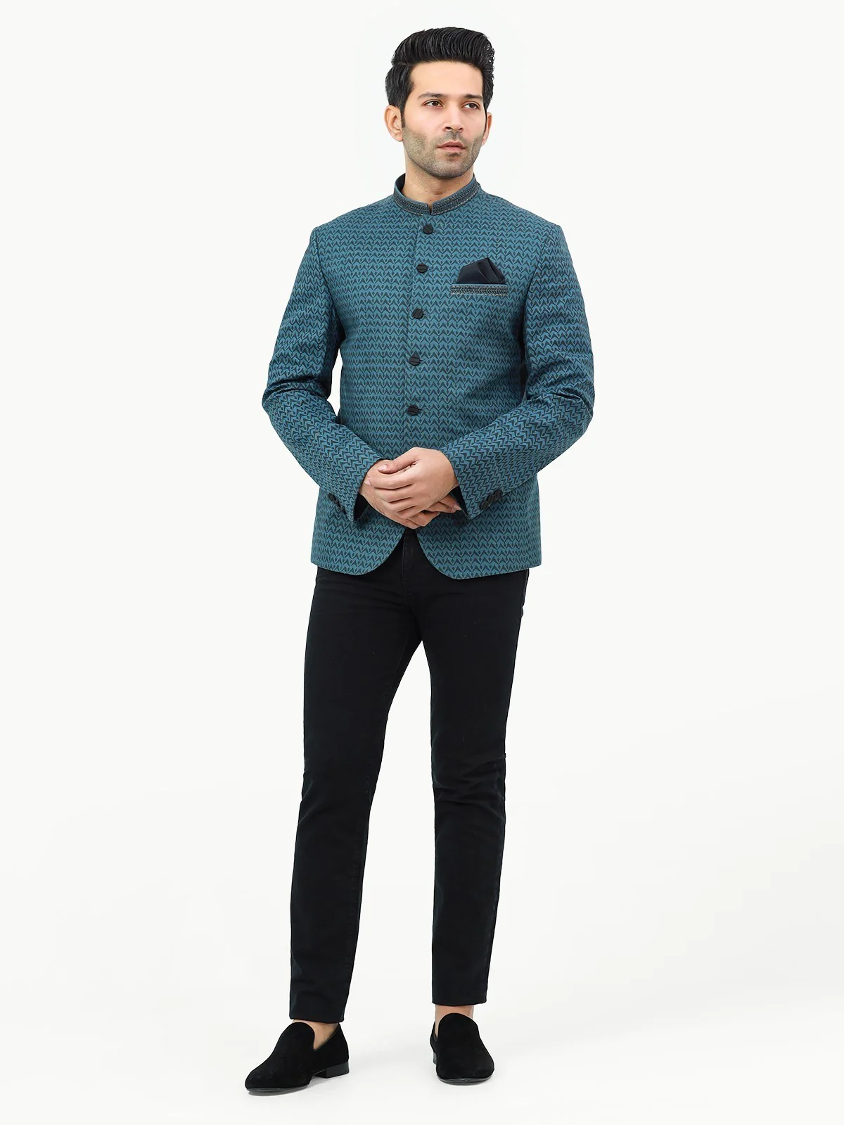 Men's Blue Prince Coat - EMTPC22-010