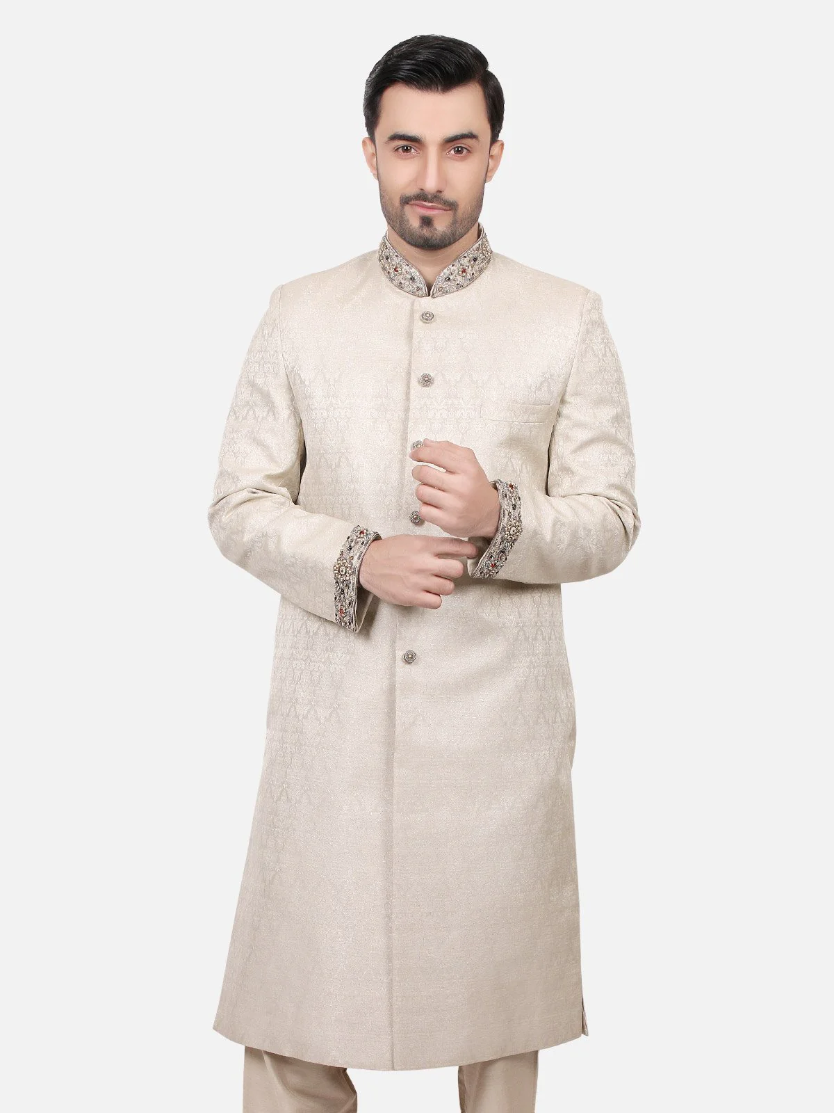 Men's Fawn Sherwani - EMTS17-7133