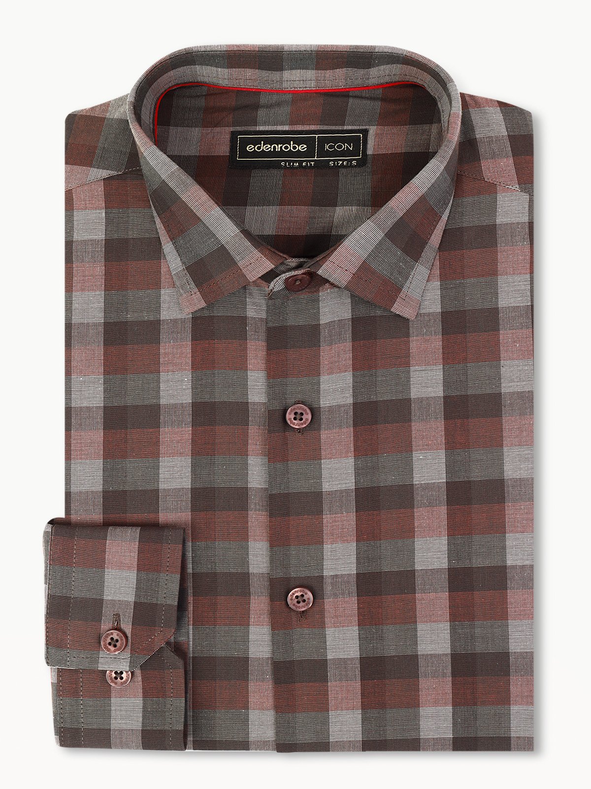 Men's Grey & Brown Shirt - EMTSI22-50252