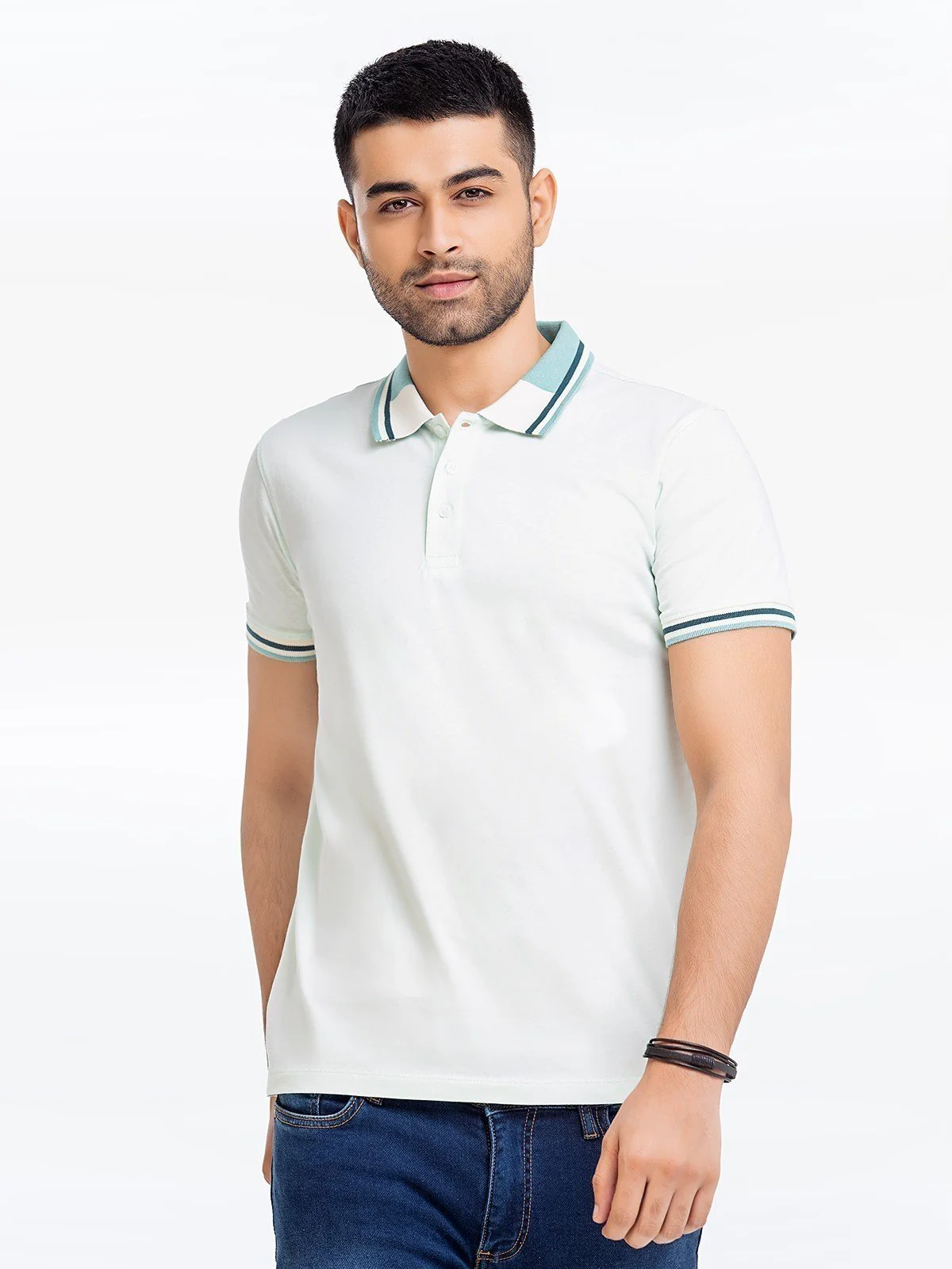 Men's Light Green Polo Shirt - EMTPS23-042