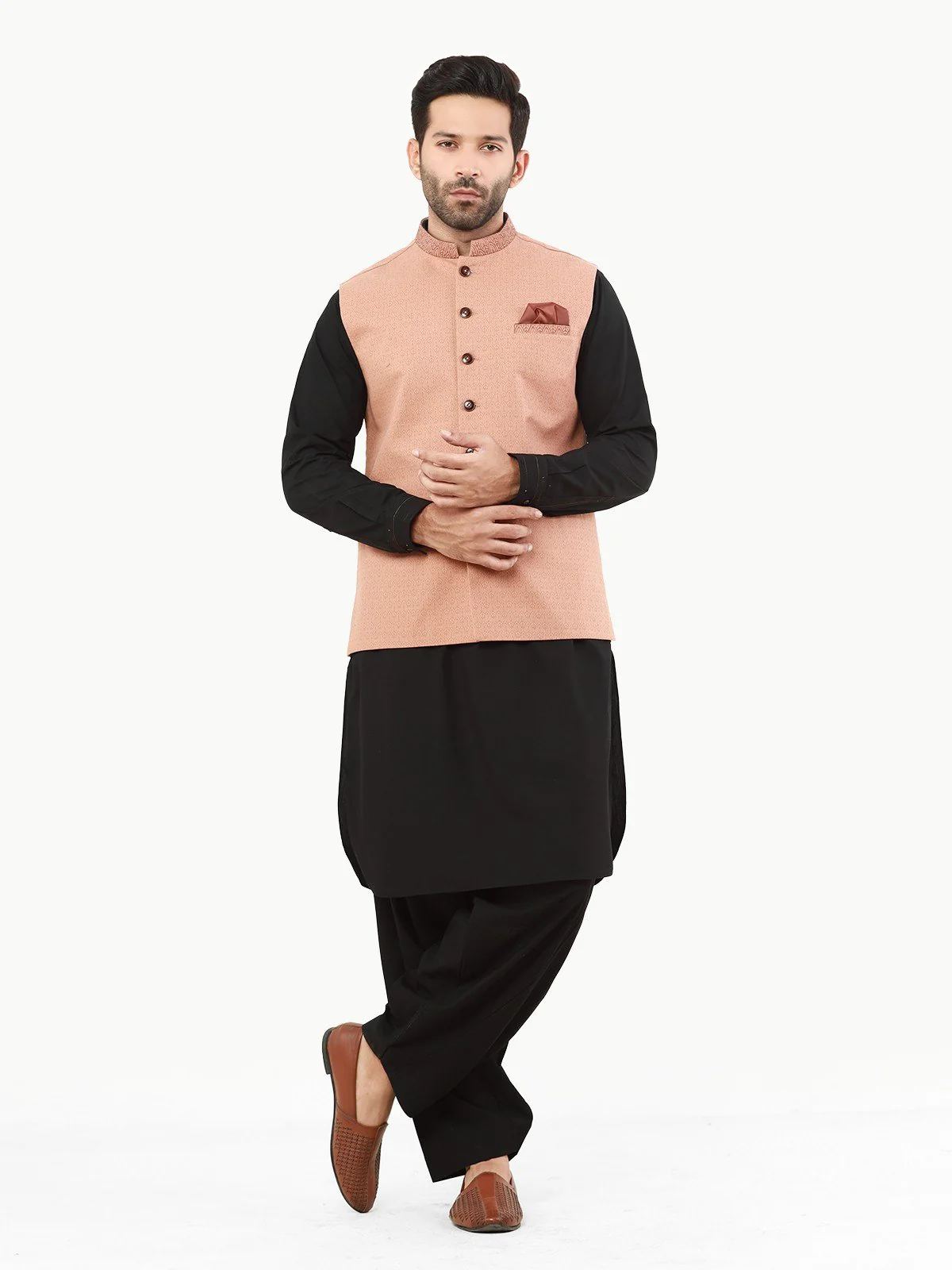 Men's Light Rust Waist Coat - EMTWC22-35807