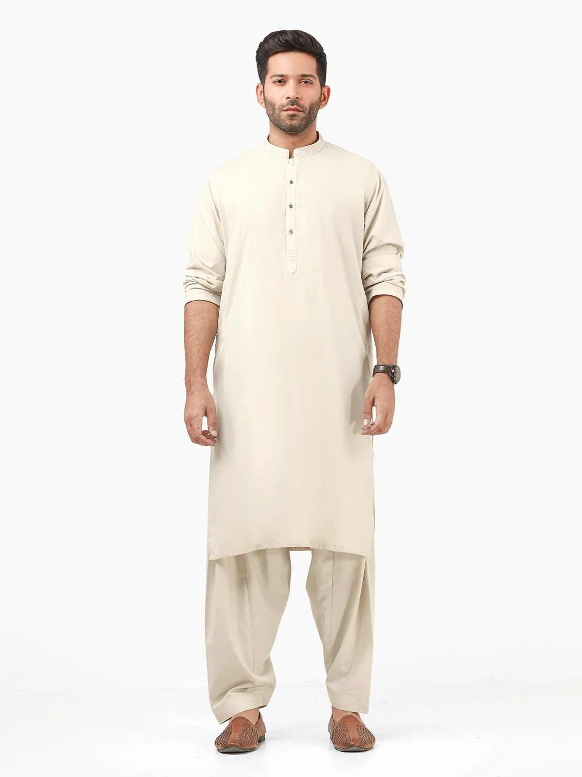 Men's Light Sage Shalwar Kameez - EMTKS22S-40957