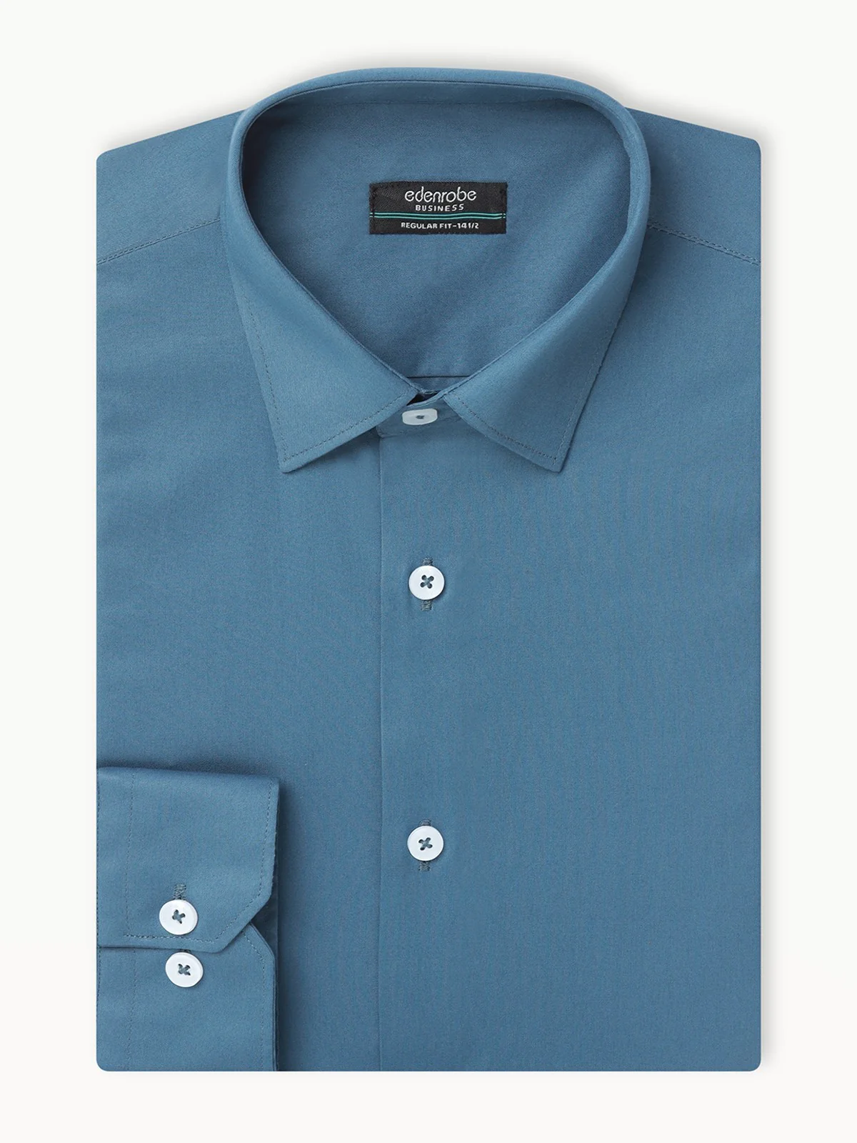 Men's Teal Blue Shirt Plain - EMTSB22-142