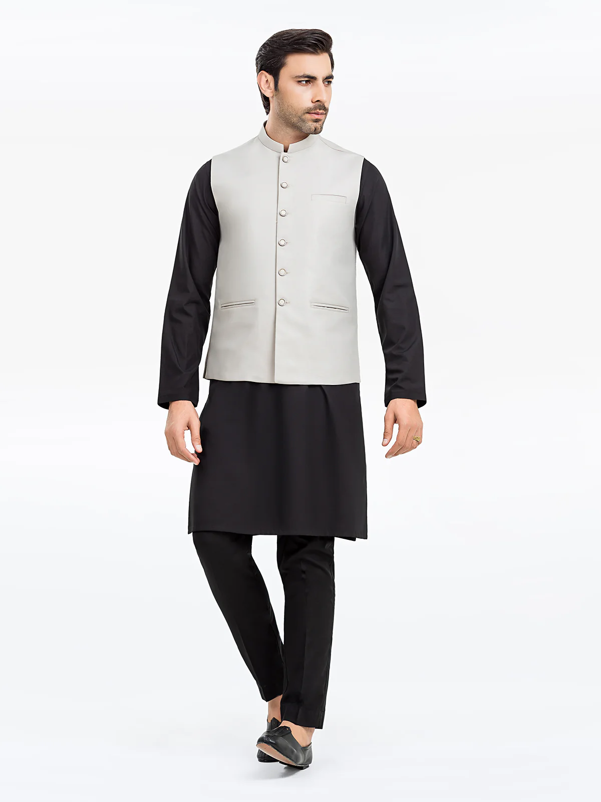 Men's Ash Grey Waist Coat - EMTWCP24-35922
