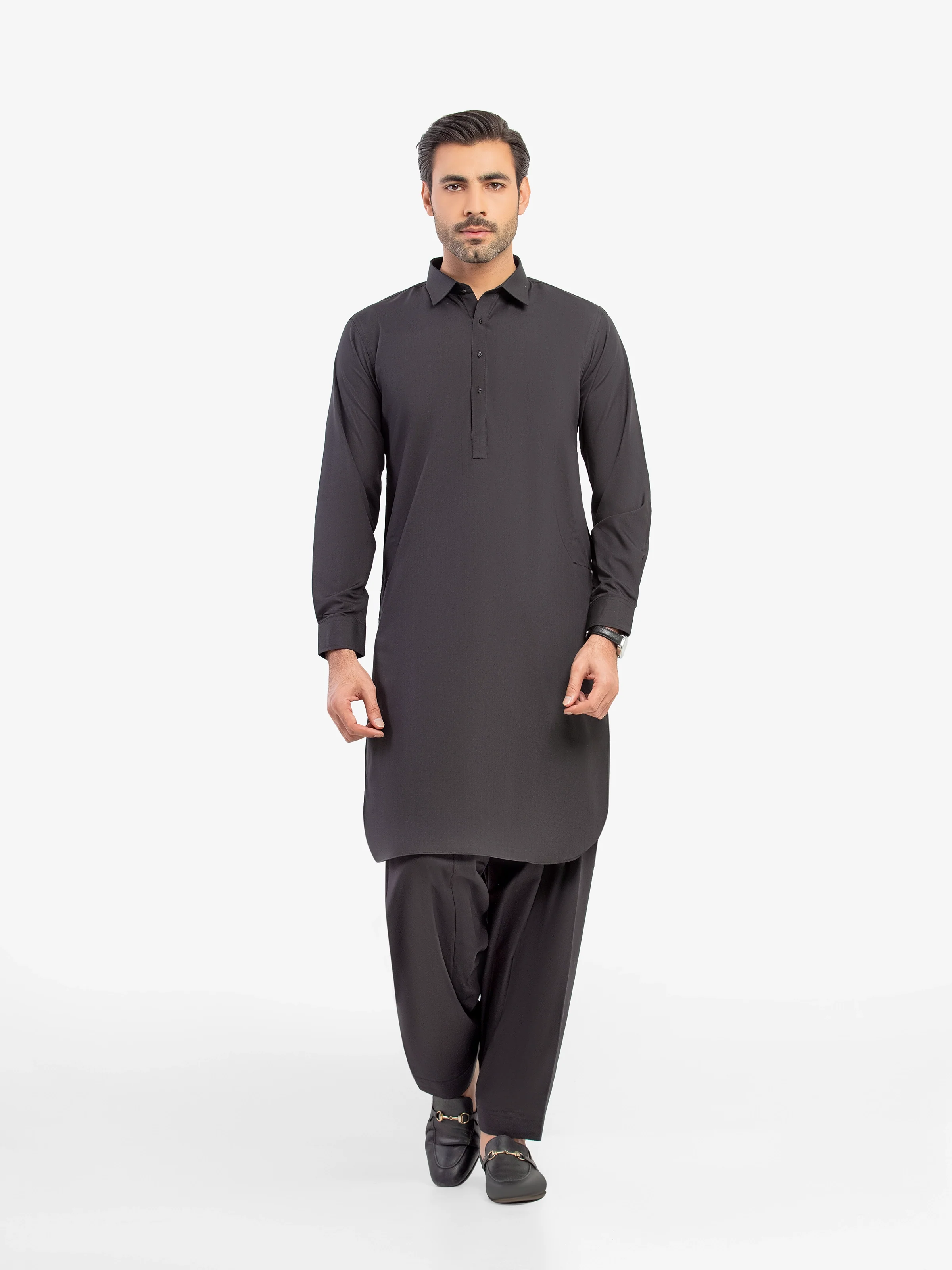 Men's Black Shalwar Kameez - EMTKST5-99618
