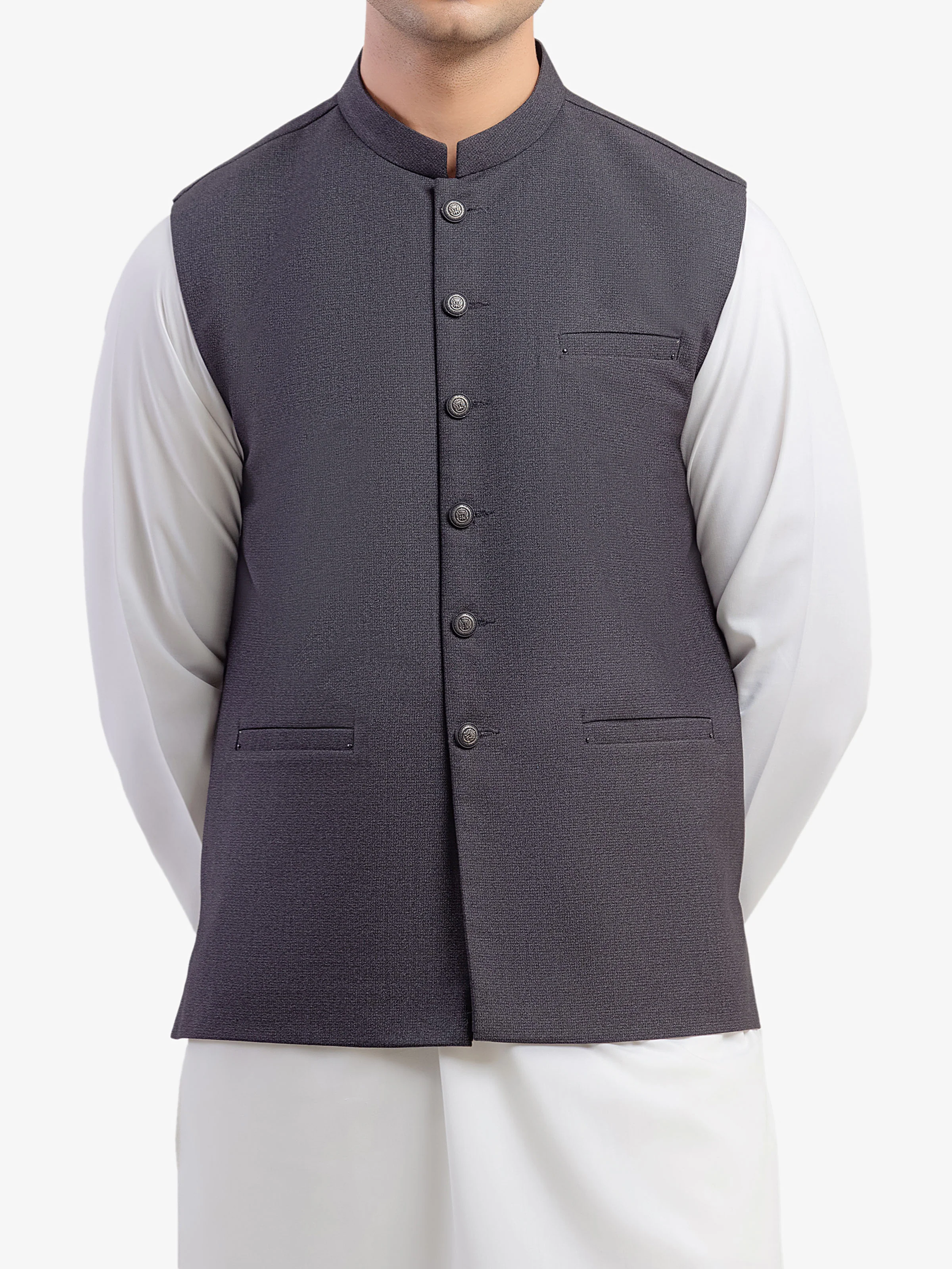 Men's Black Waist Coat - EMTWCP5-35978
