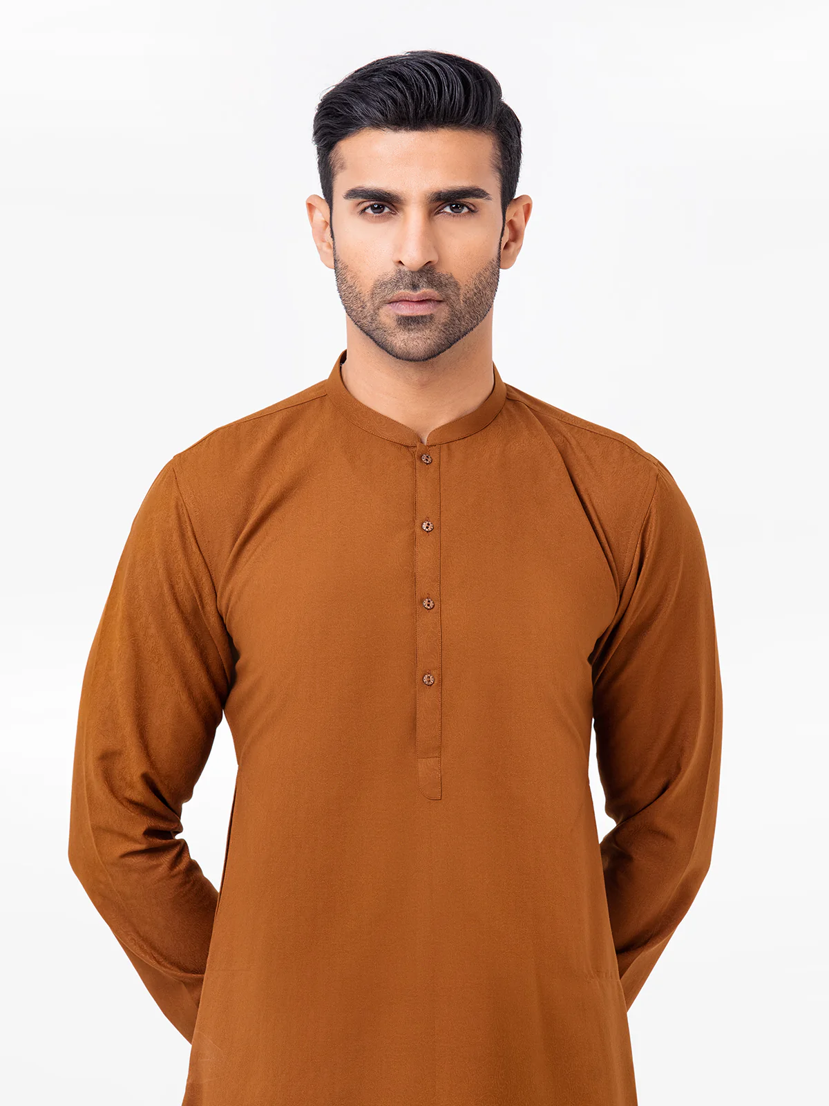 Men's Brown Kurta Pajama - EMTKPT23-002 - Image 2