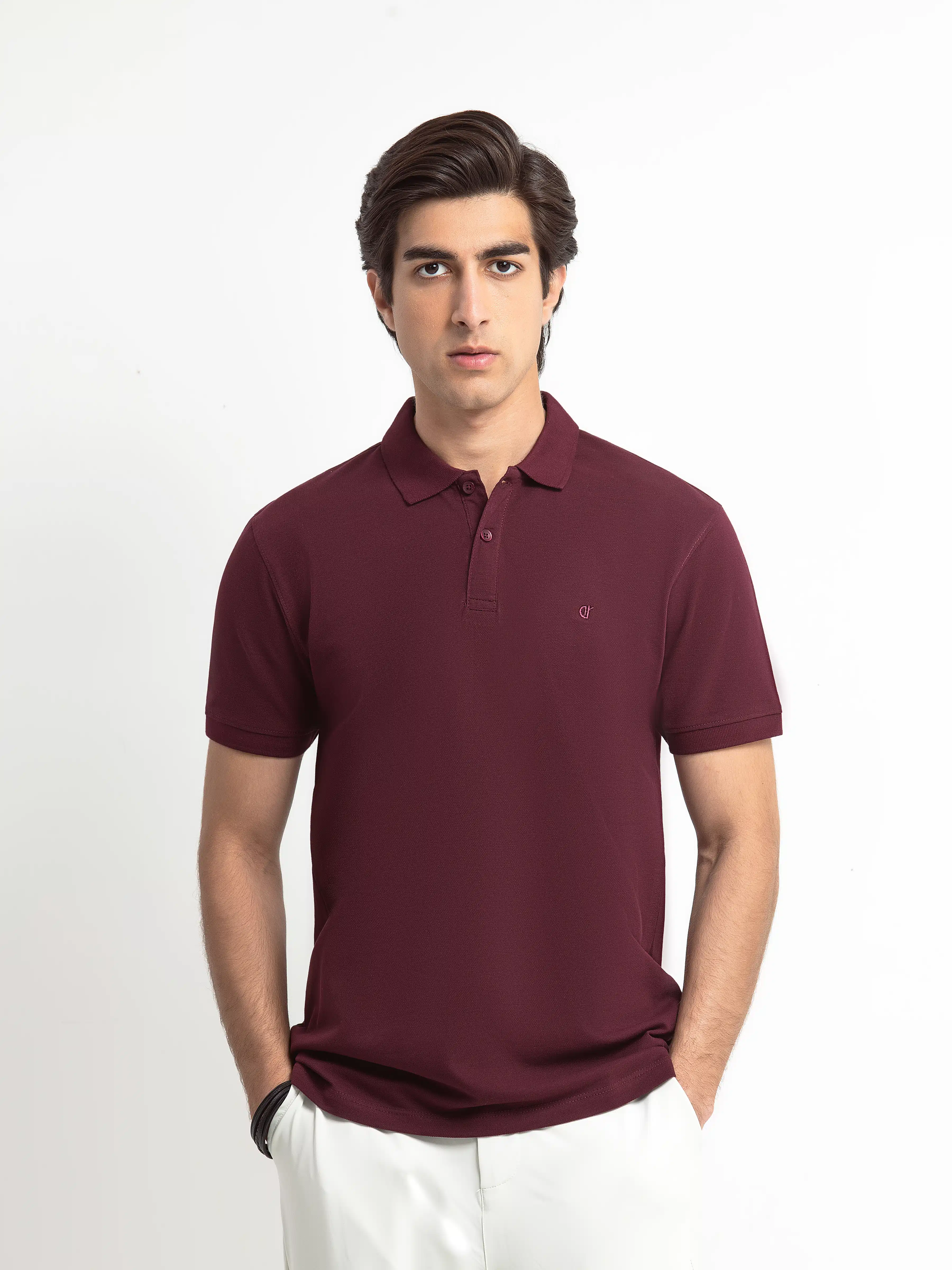Men's Burgundy Polo Shirt - EMTPS6-004