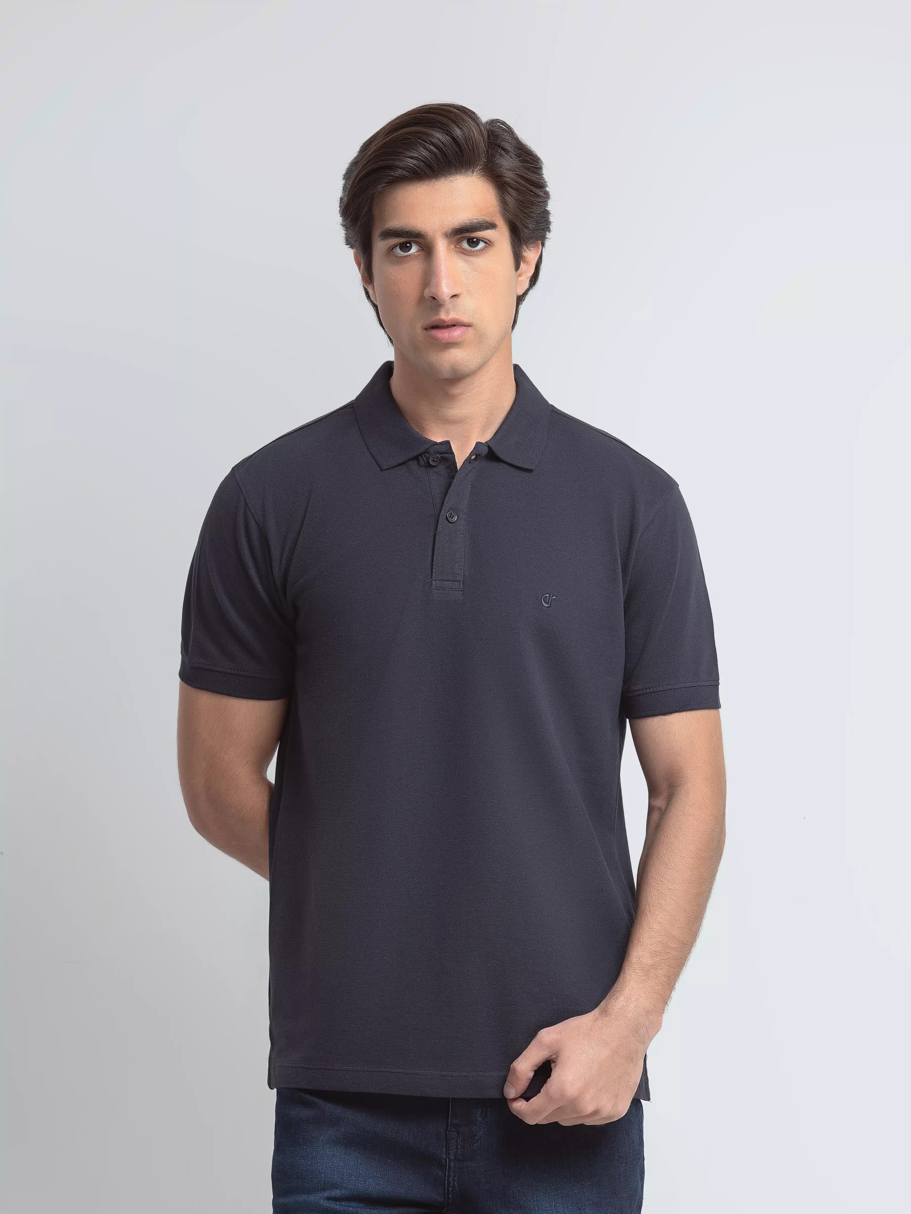 Men's Charcoal Polo Shirt - EMTPS6-013