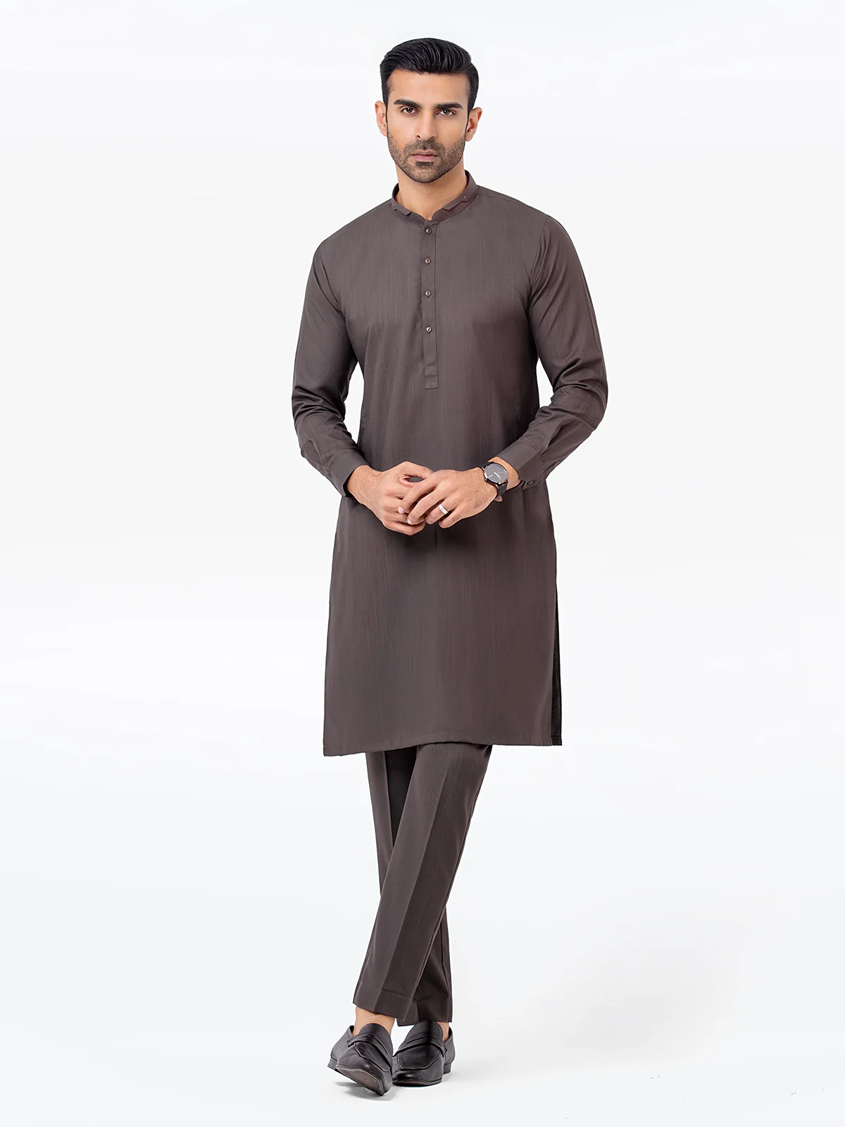 Men's Dark Grey Kurta Pajama - EMTKPT24-018