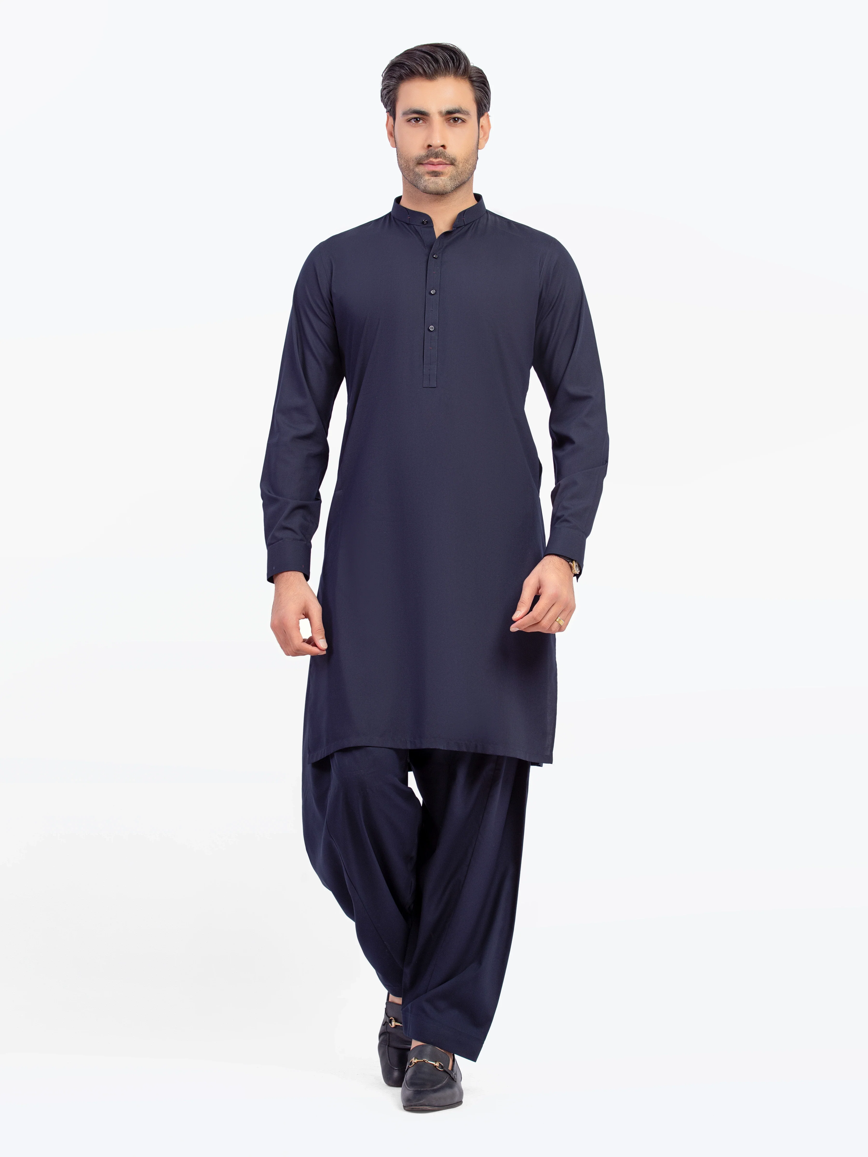 Men's Navy Shalwar Kameez - EMTKST5-99568