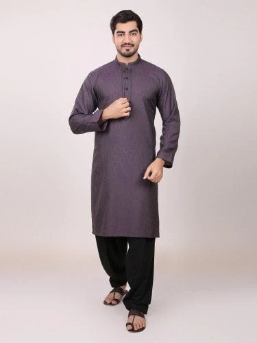 Men's Purple Kurta - 9315-S Men's Kurta