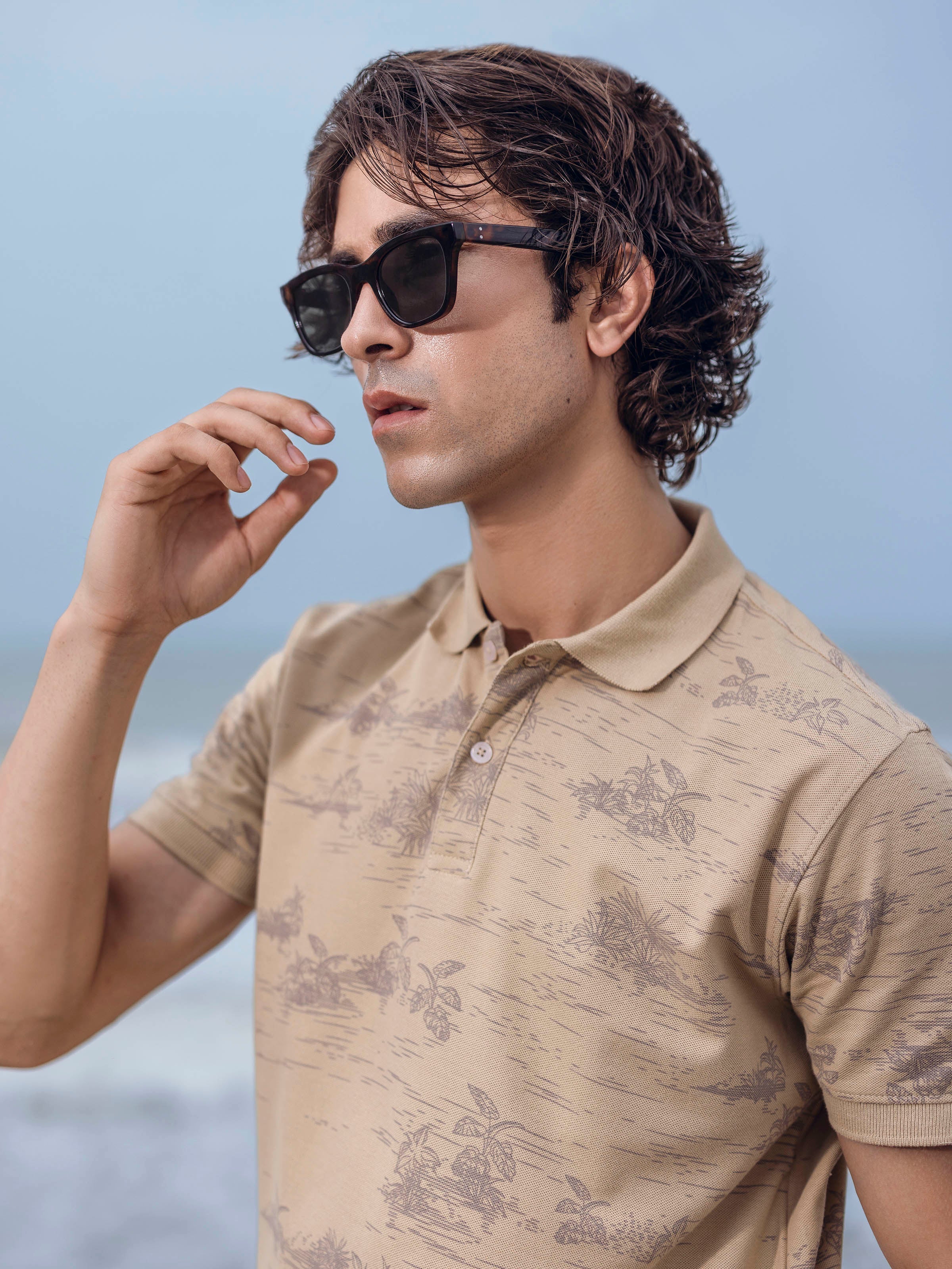 Men's Sand Polo Shirt - EMTPS5-027