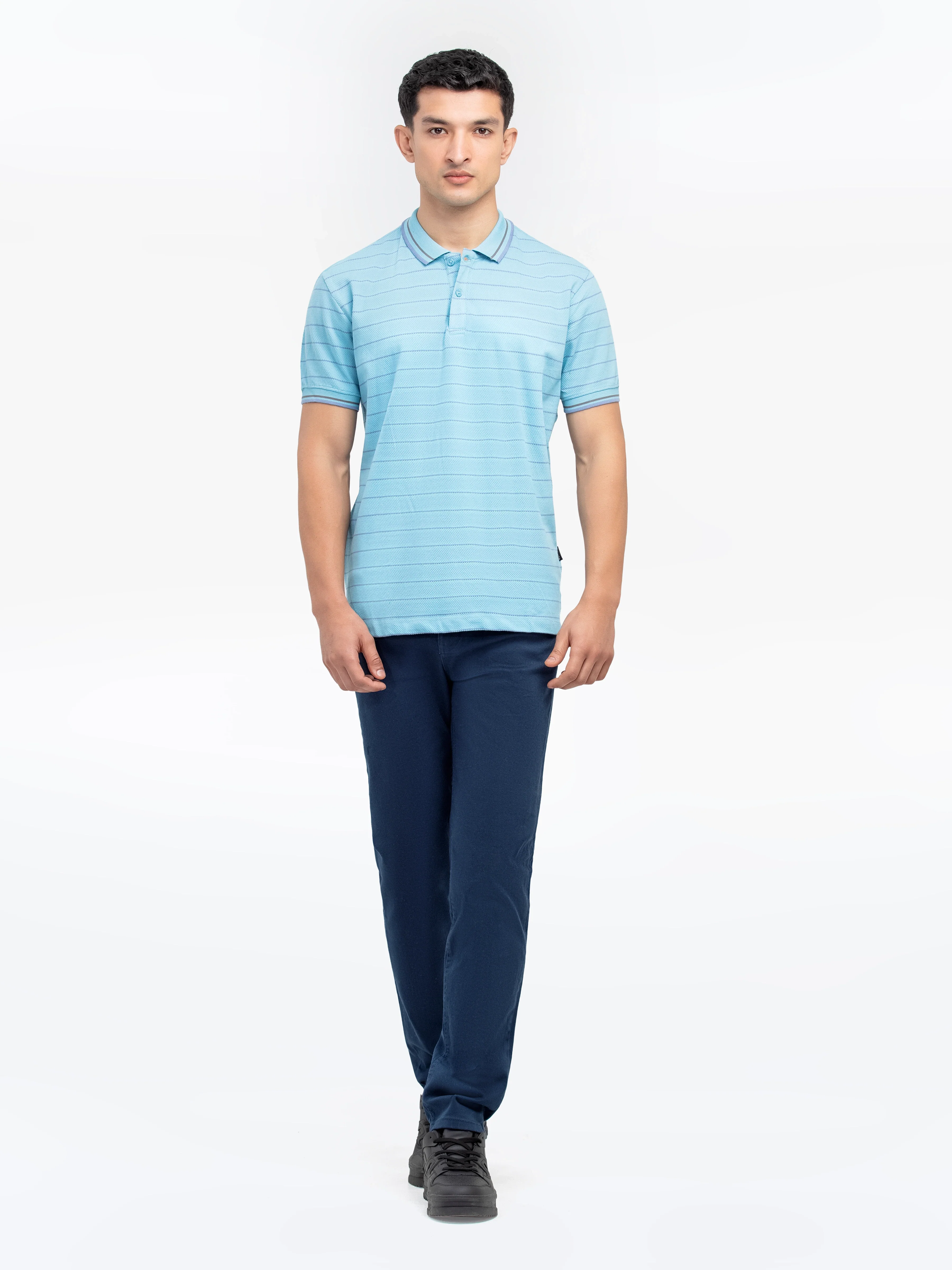 Men's Sky Blue Polo Shirt - EMTPS24-058 - Image 2
