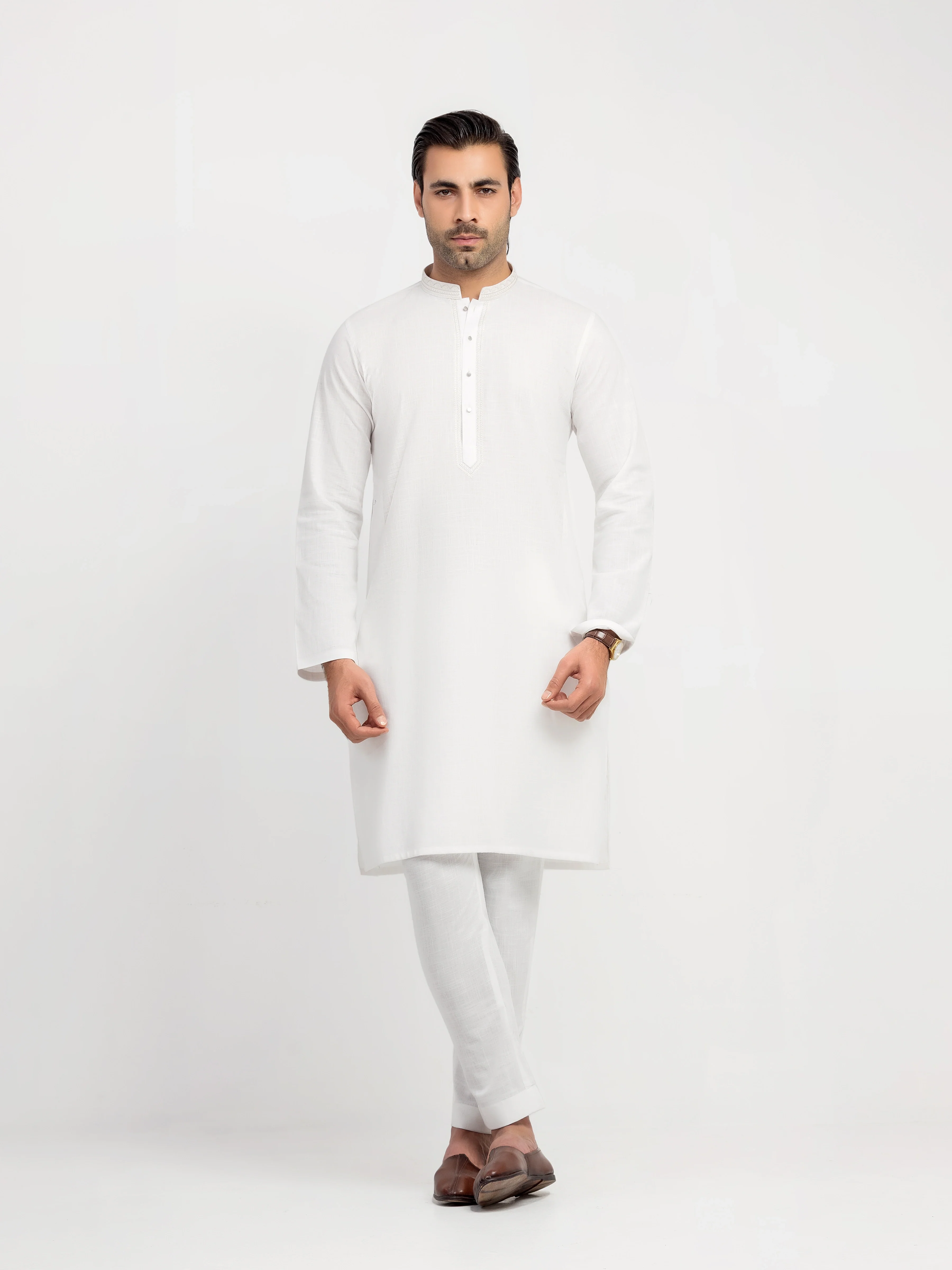 Men's White Kurta Pajama - EMTKPT6-103