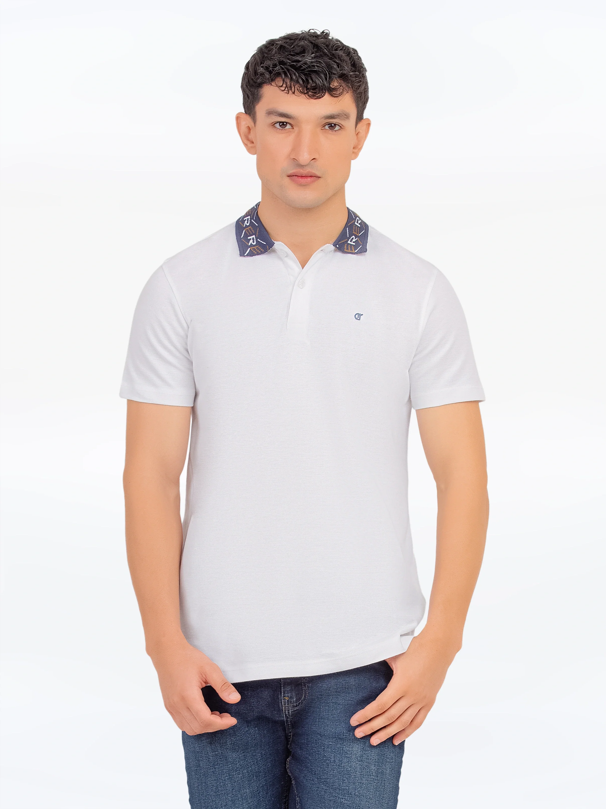 Men's White Polo Shirt - EMTPS5-075