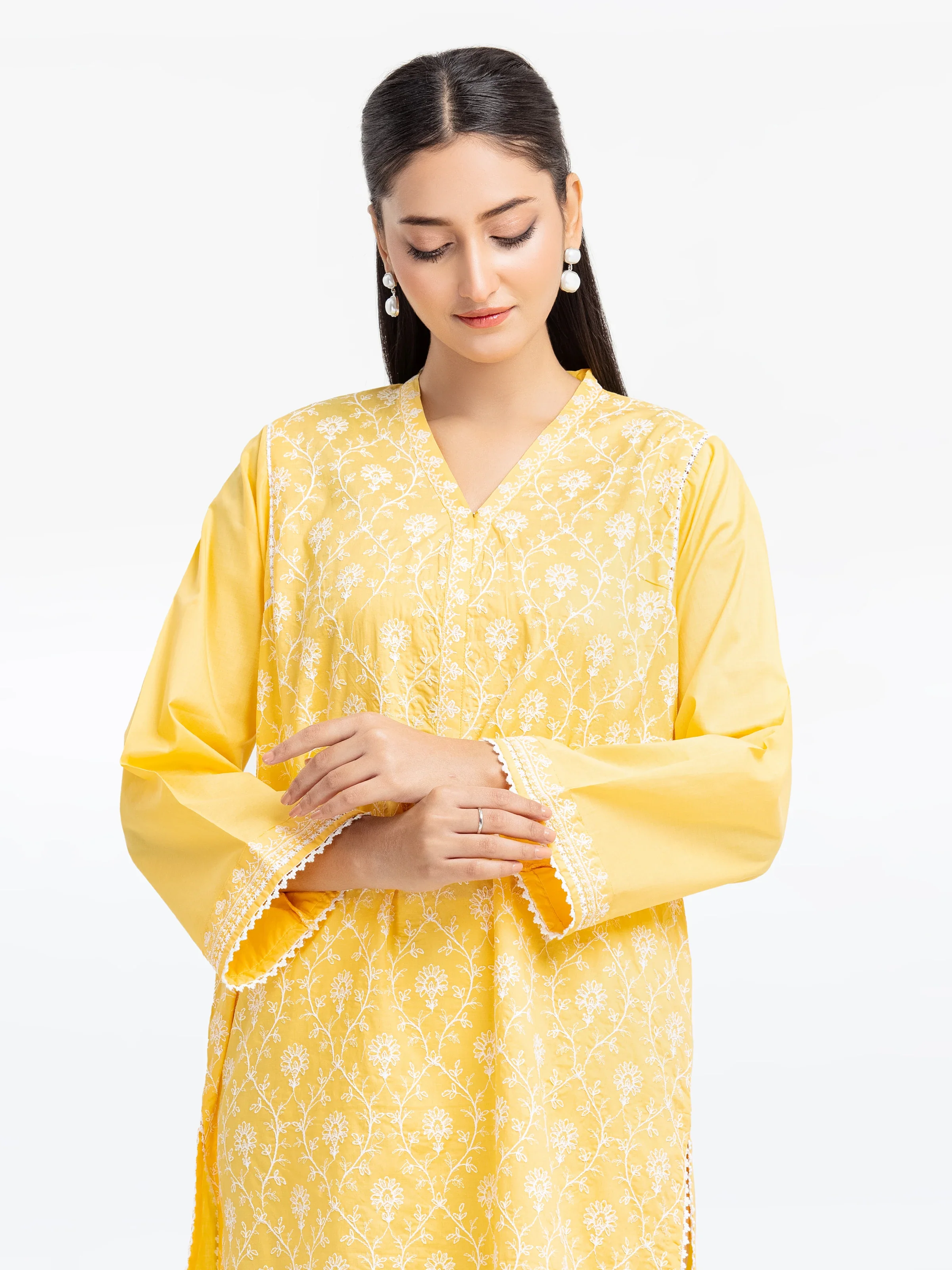 Pret Embroidered Cambric Shirt - EWTKE25-81603S