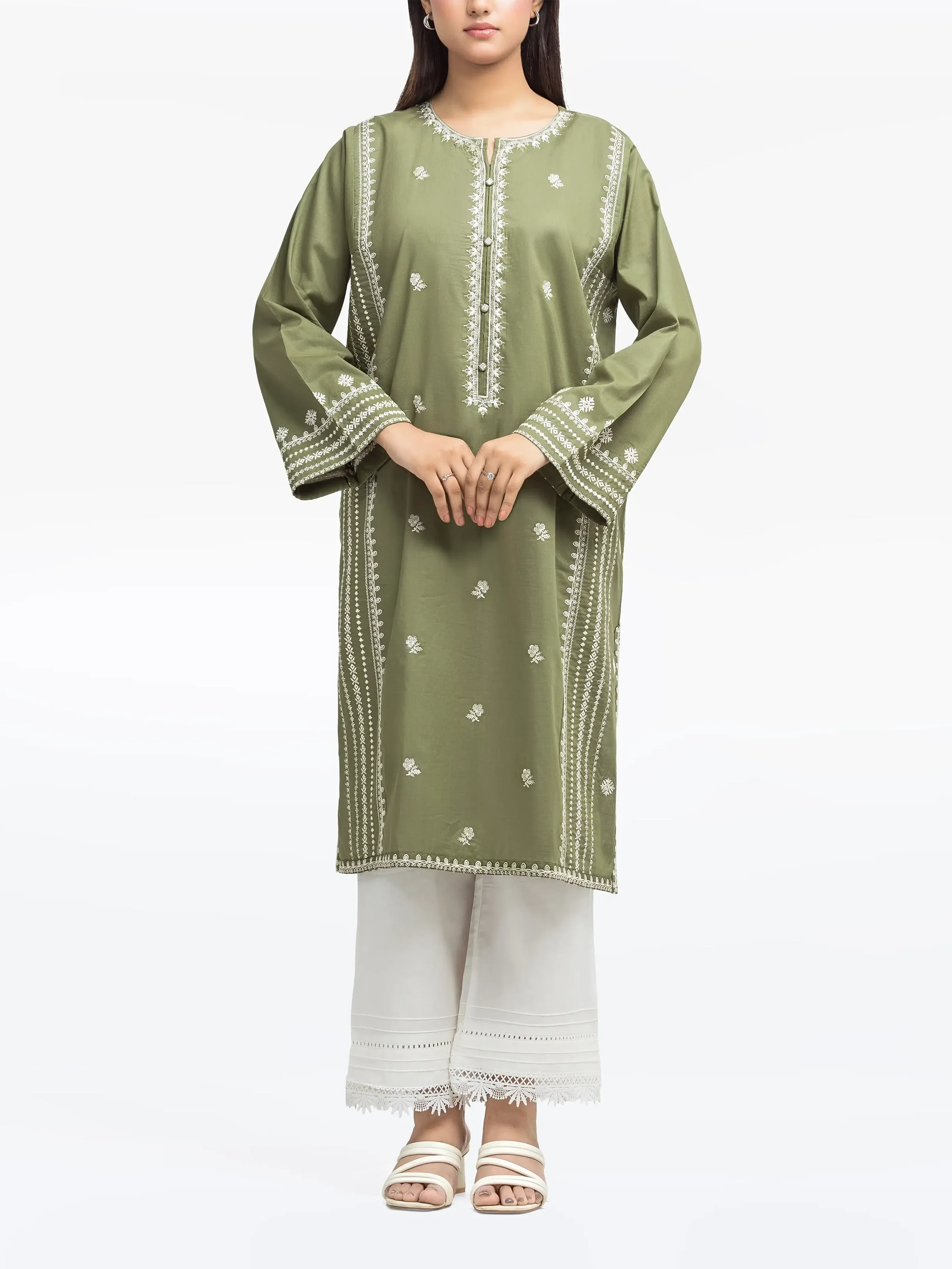 Pret Embroidered Cambric Shirt - EWTKE25-81604S