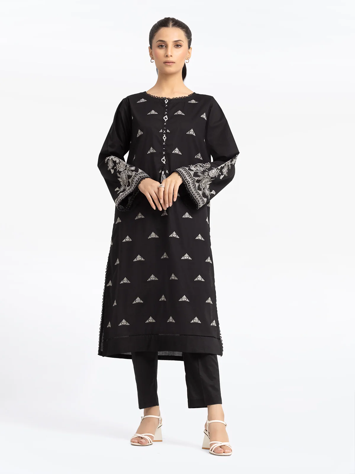 Pret Embroidered Cambric Shirt Trouser - EWTKE24-81066ST