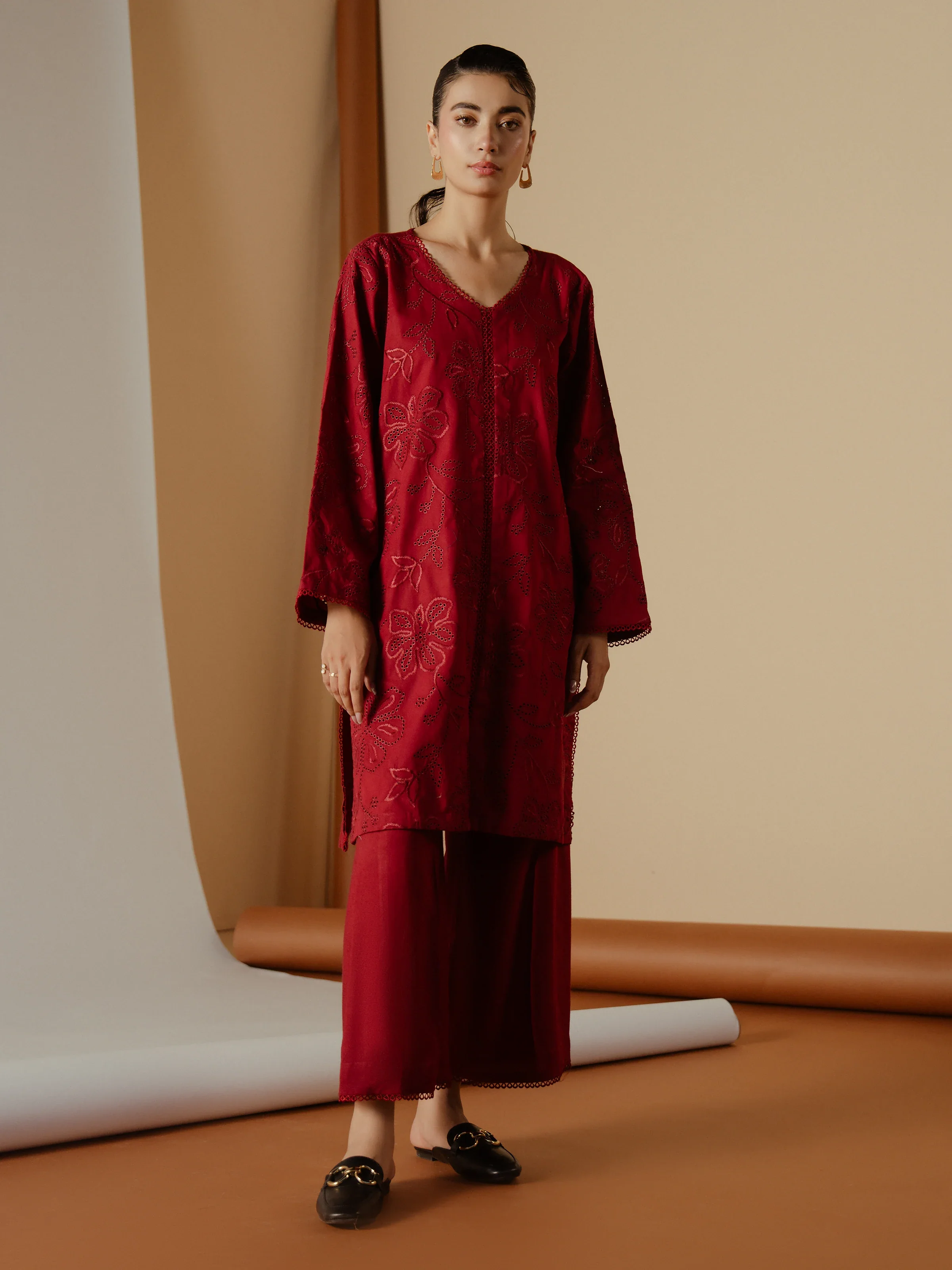 Pret Embroidered Cambric Shirt Trouser - EWTKE24-81199ST