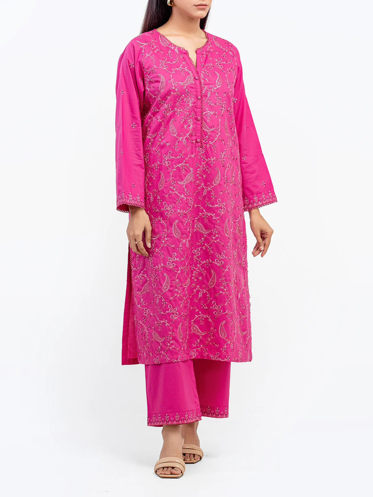Pret Embroidered Cambric Co-ord Set - EWTKE5-81627ST