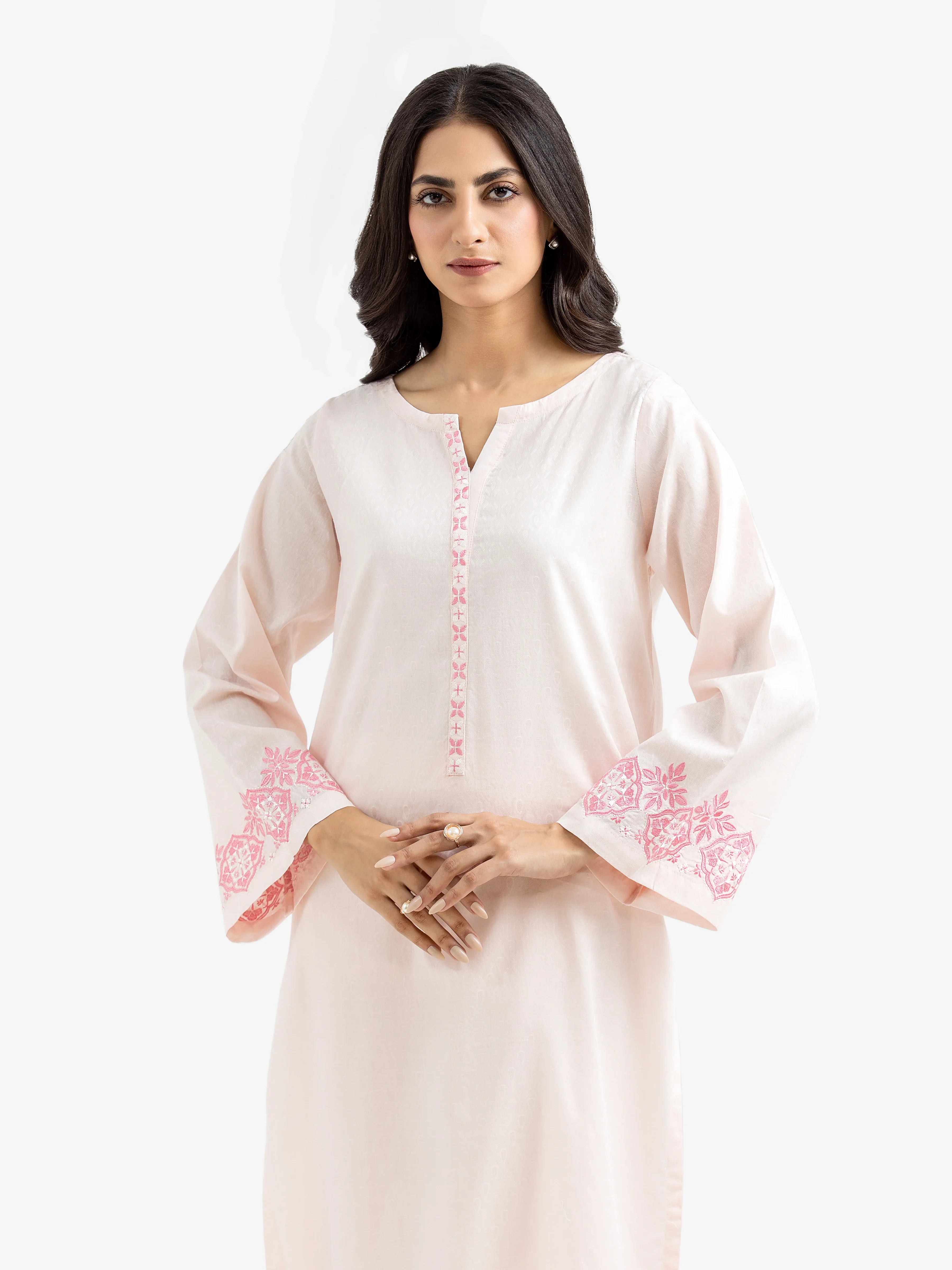 Pret Embroidered Dobby Shirt Trouser - EWTKE24-69684ST
