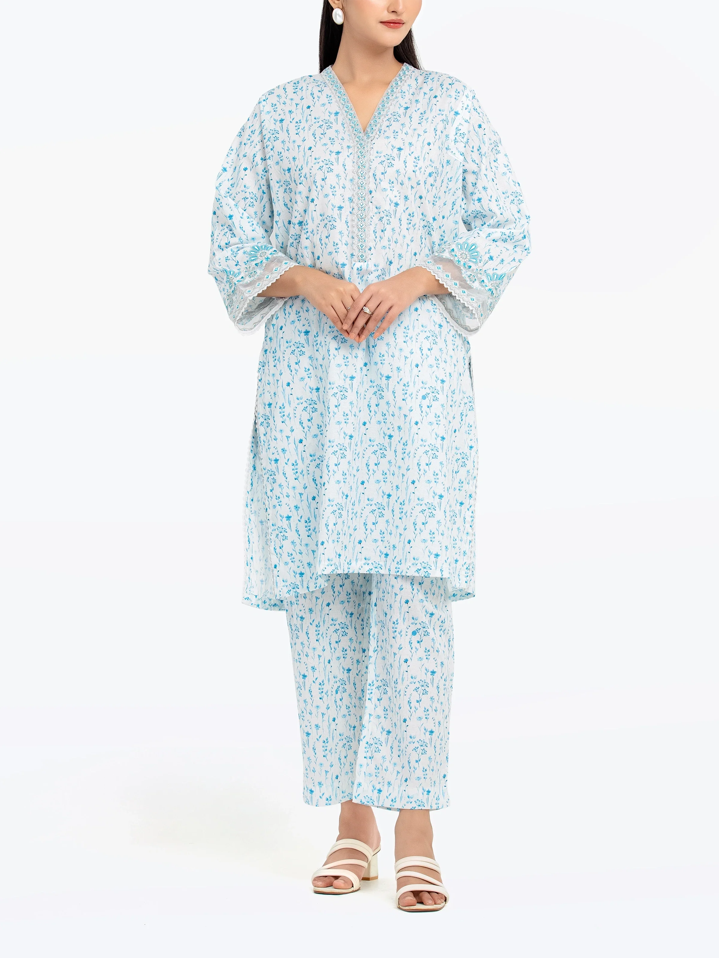 Pret Embroidered Dobby Co-Ord Set - EWTKE24-81348ST