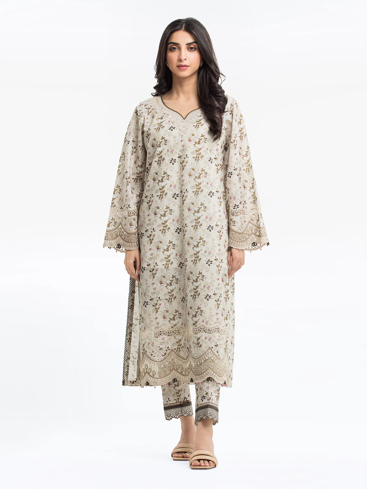 Pret Embroidered Lawn Slub Shirt Trouser - EWTKE24-69637ST