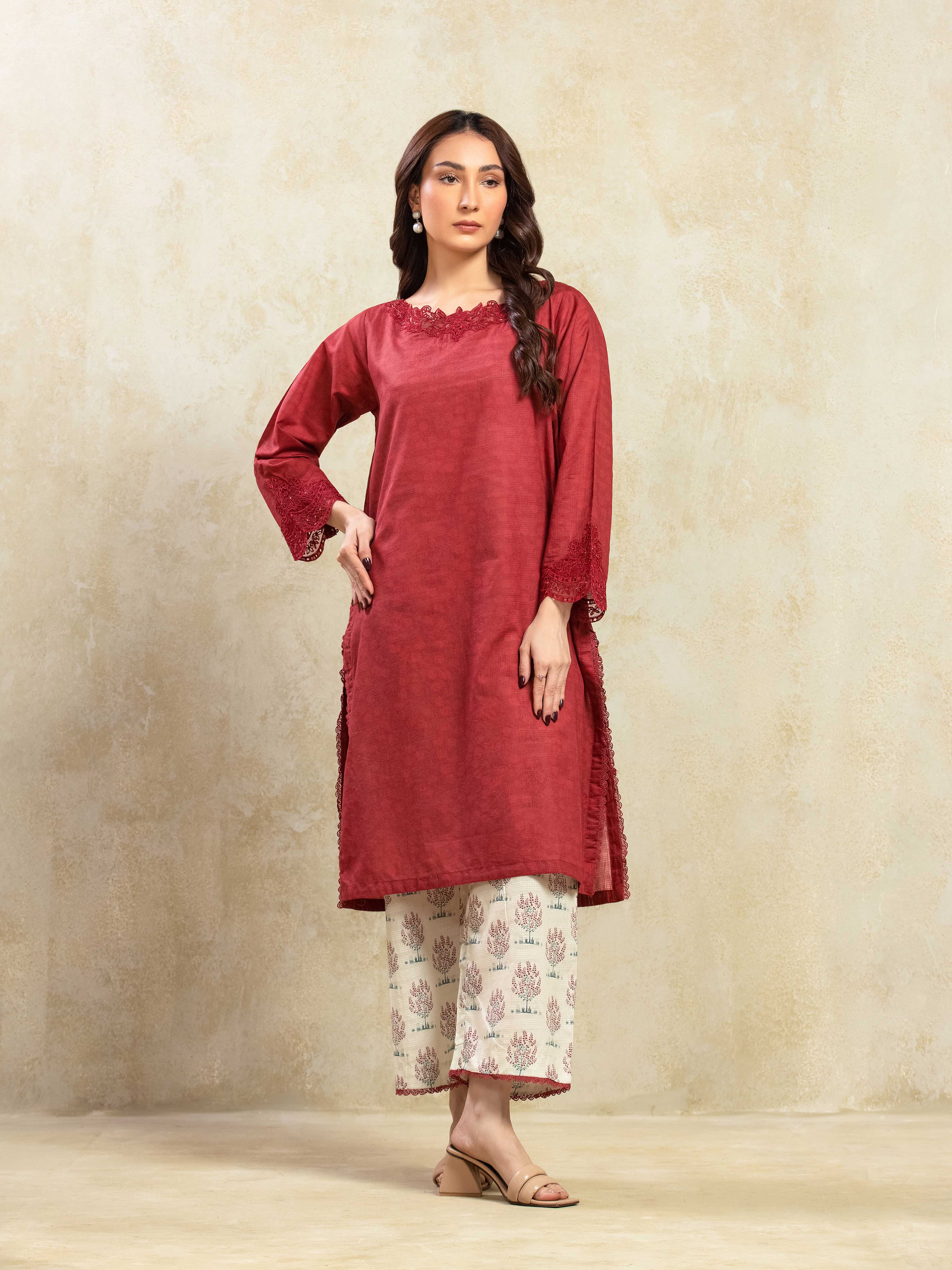 Pret Embroidered Lawn Slub Shirt Trouser - EWTKE5-81681ST