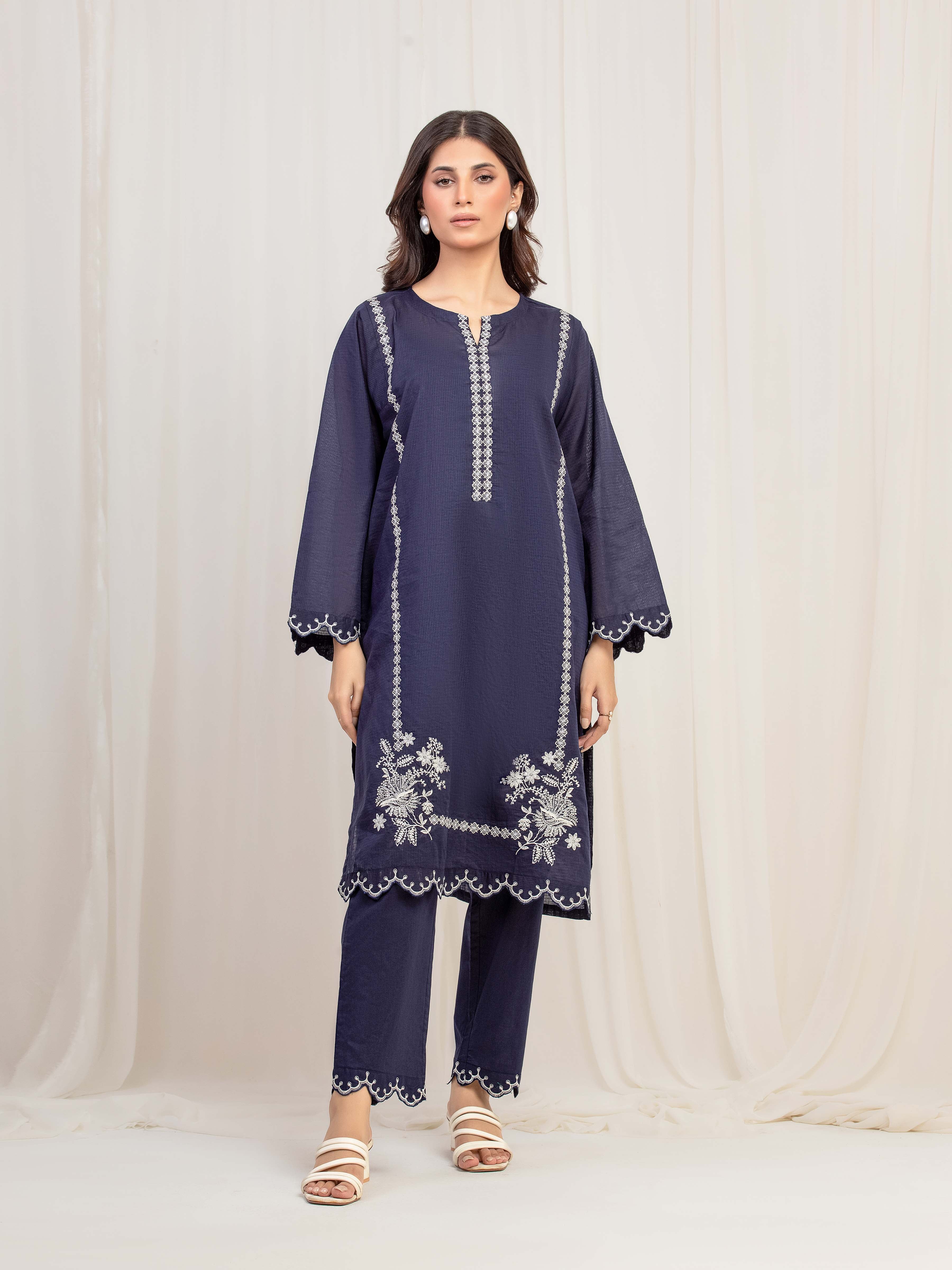 Pret Embroidered Lawn Slub Shirt Trouser - EWTKE5-82103ST