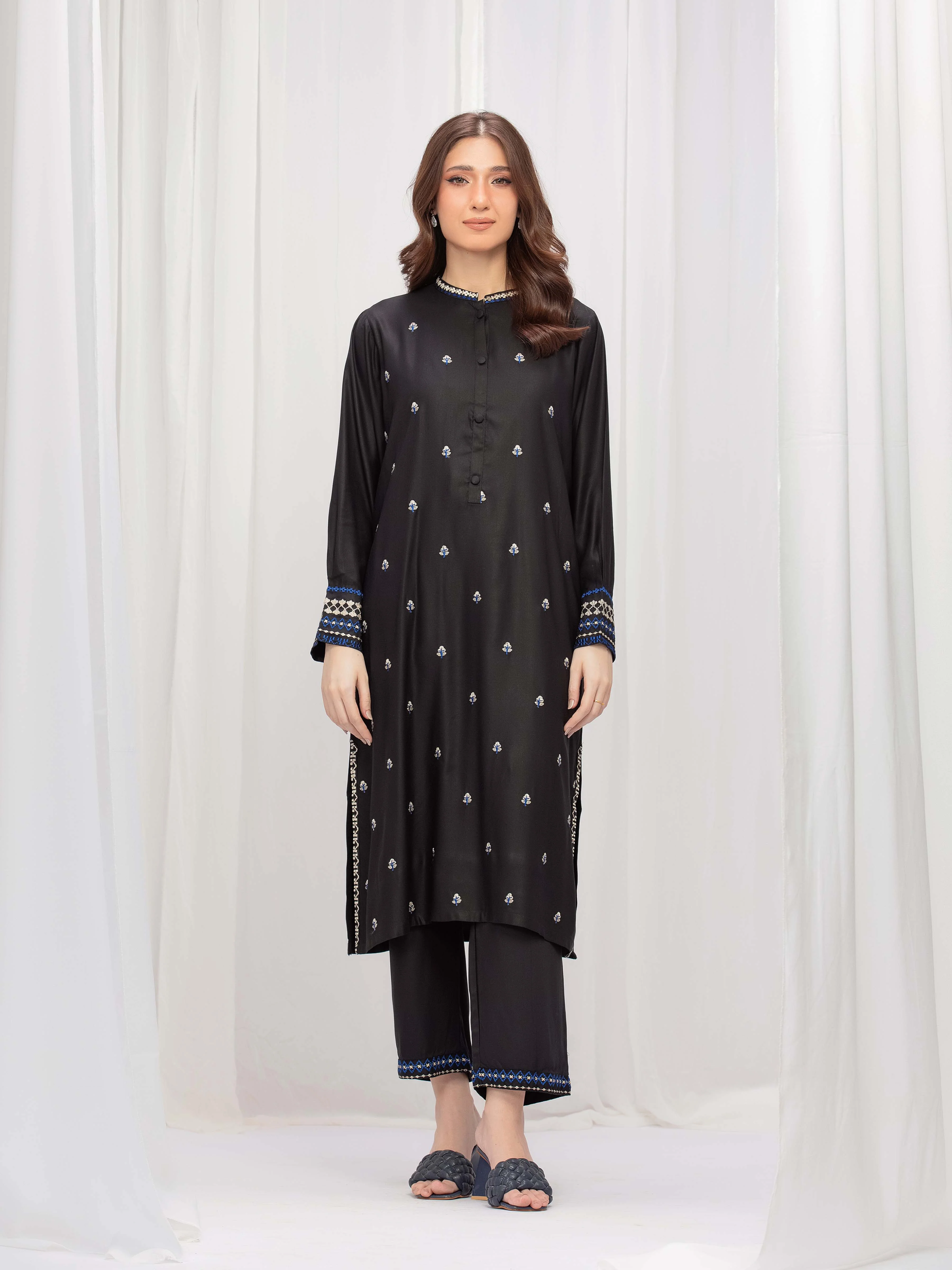 Pret Embroidered Marina Twill Viscose Co-Ord Set - EWTKE24-81540ST