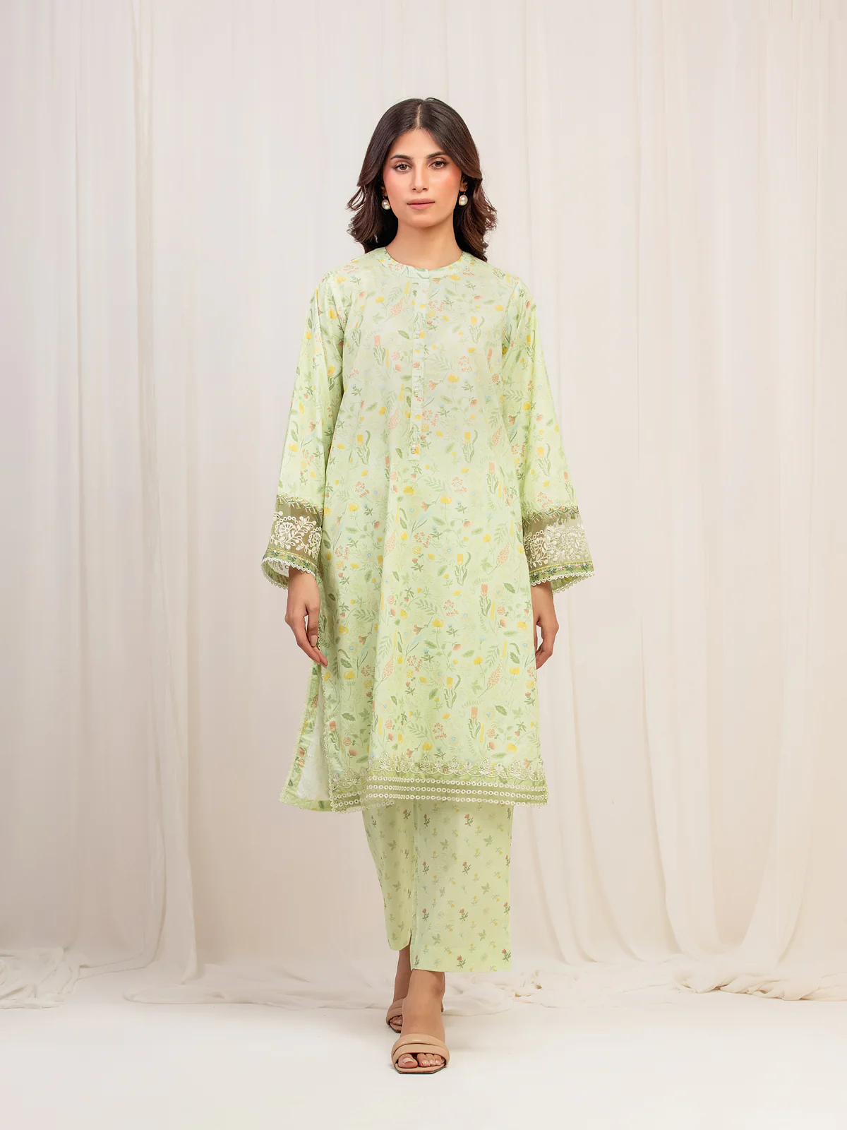 Pret Embroidered Self Jacquard Co-Ord Set - EWTKE5-81689ST
