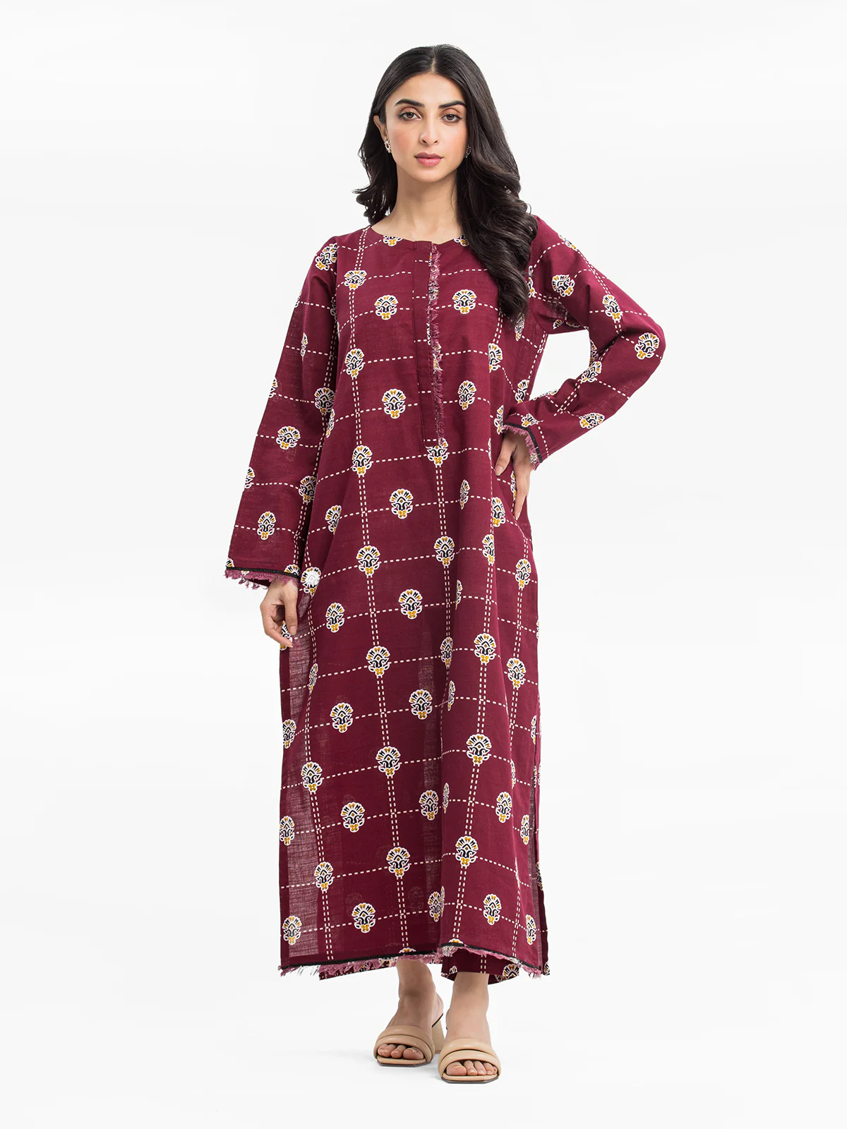 Pret Printed Khaddar Shirt Trouser - EWTKP24-69636ST