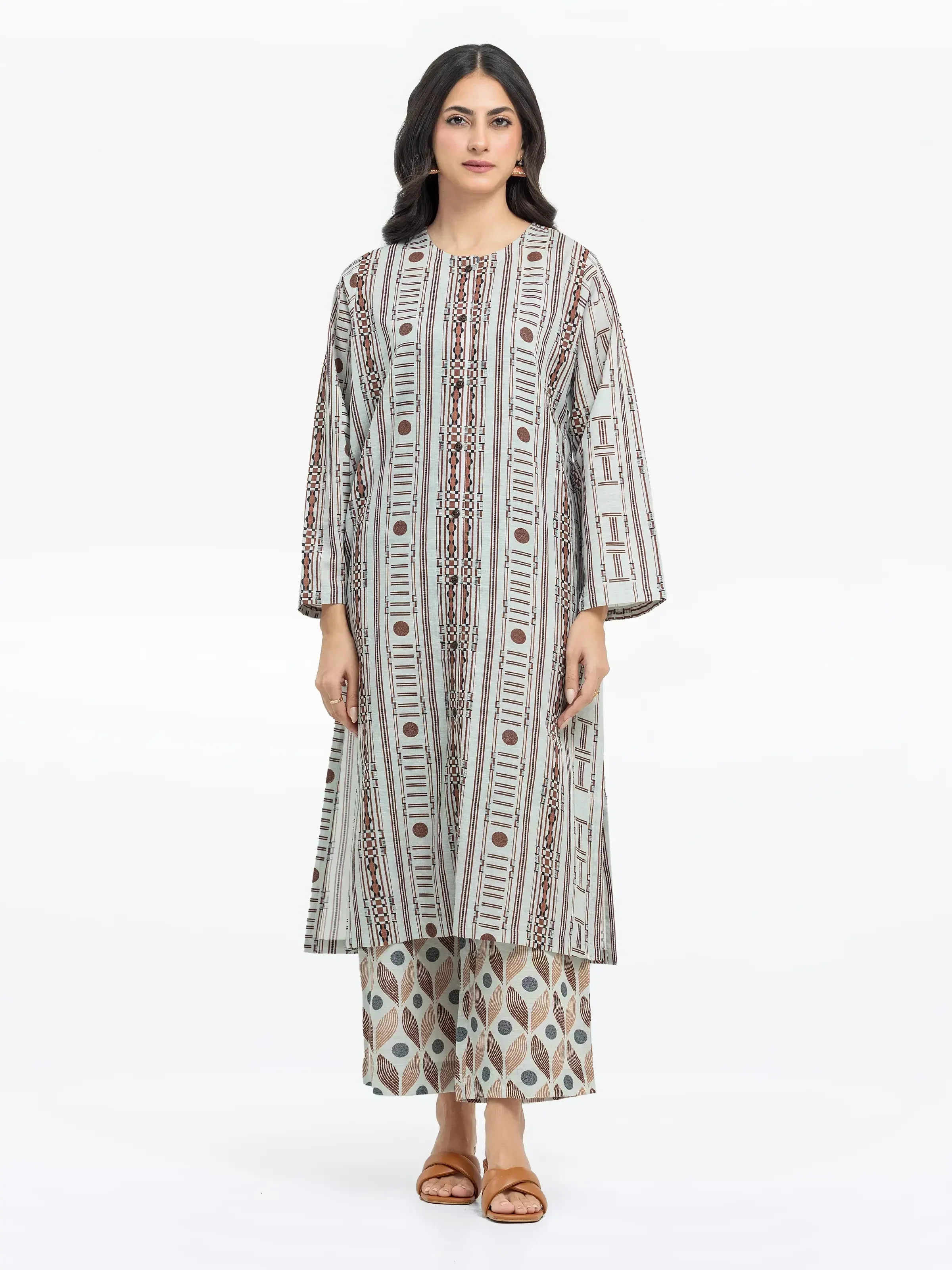 Pret Printed Khaddar Shirt Trouser - EWTKP24-81415ST