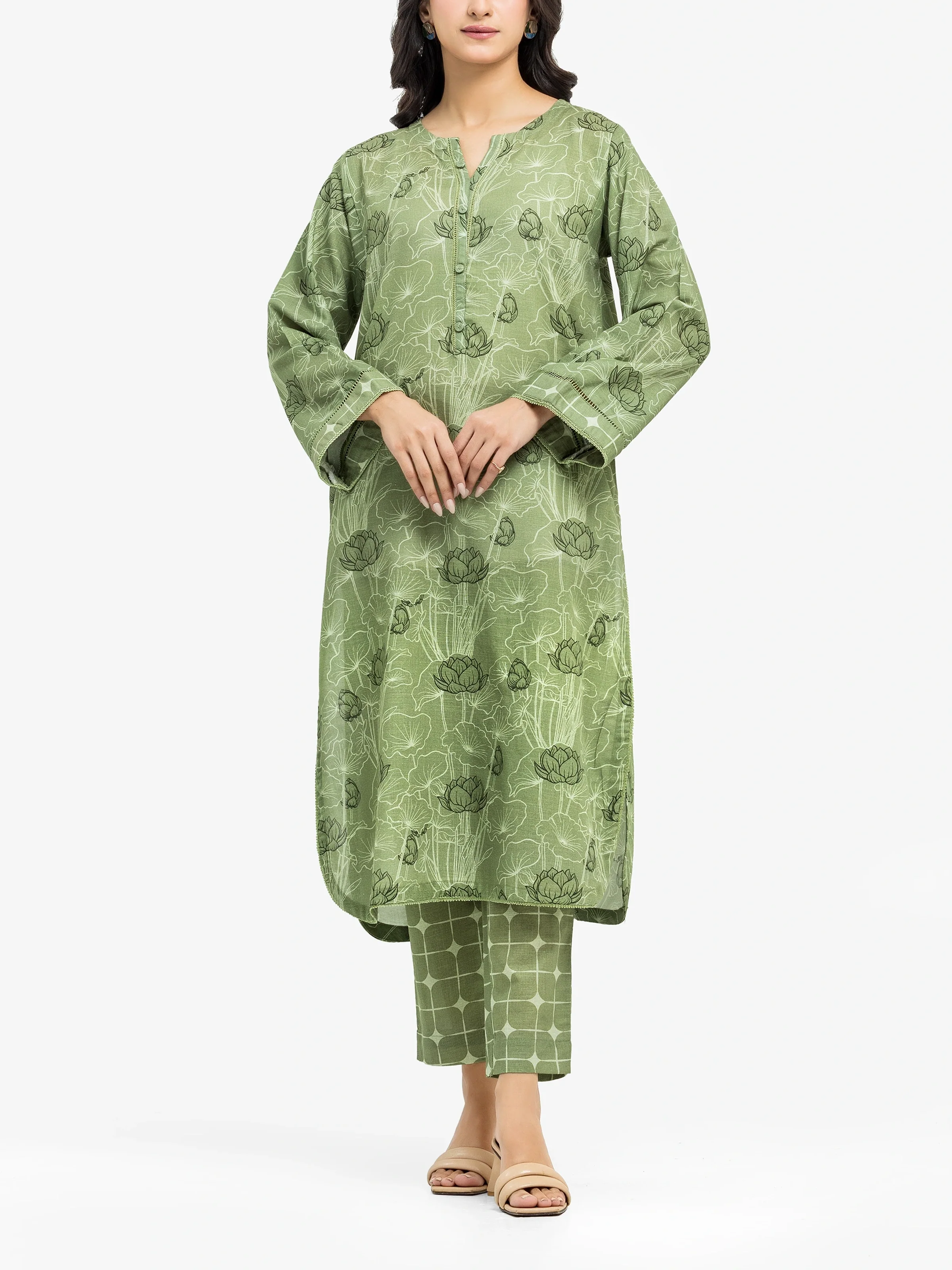 Pret Printed Khaddar Shirt Trouser - EWTKP24-81425ST