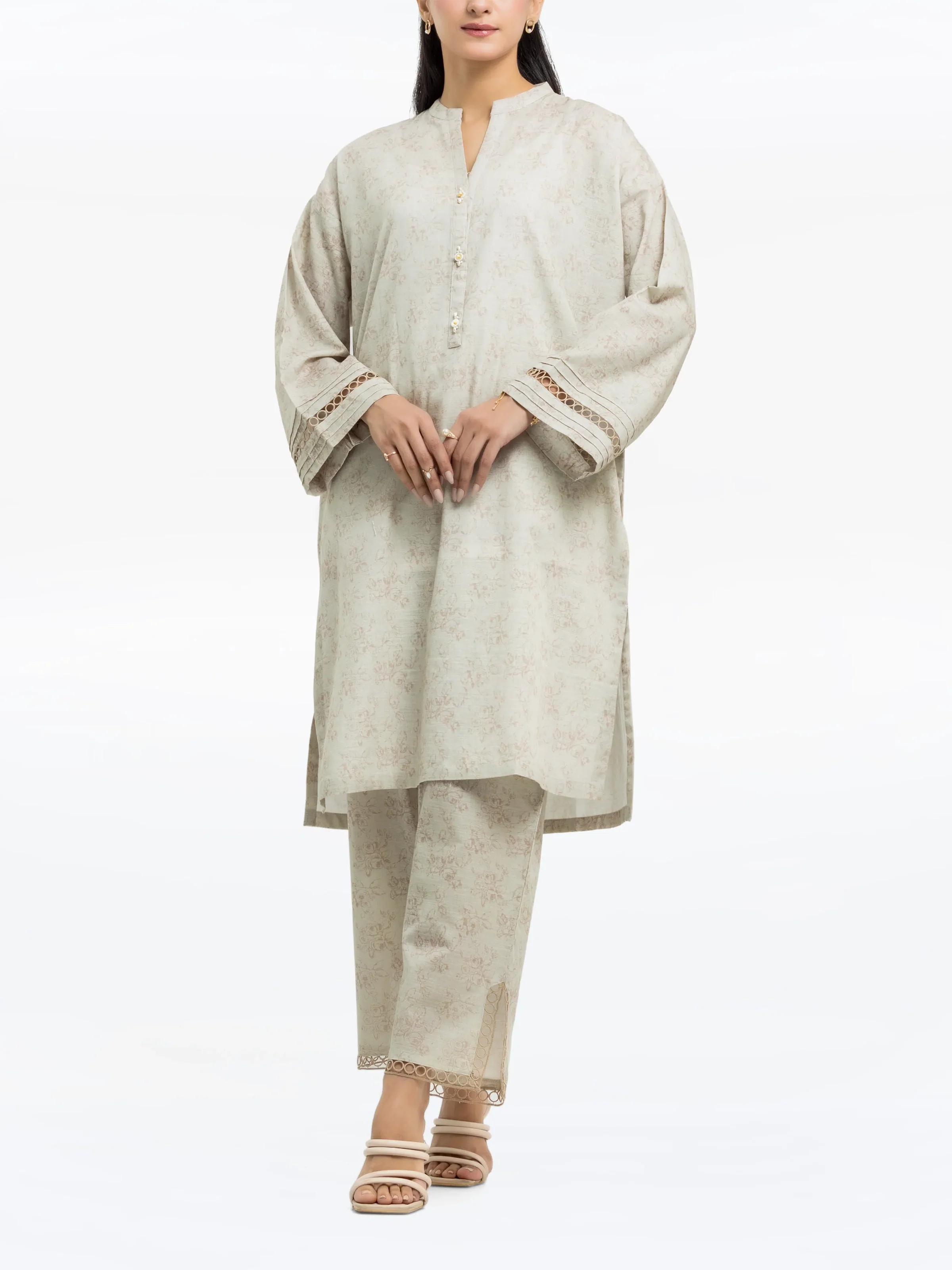 Pret Printed Khaddar Shirt Trouser - EWTKP24-81537ST
