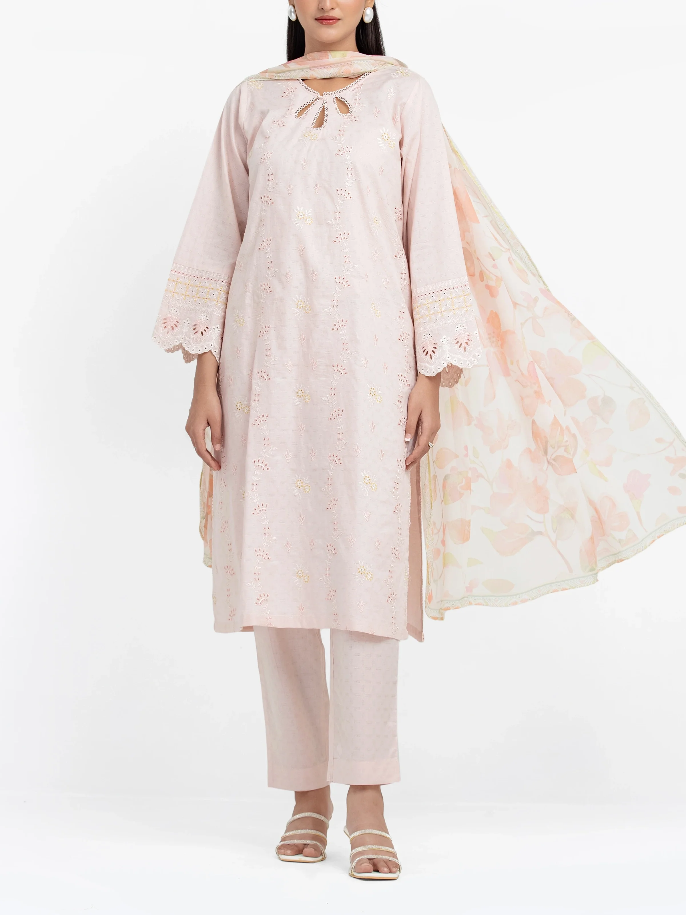 Pret Embroidered Dobby Suit - EWTKE24-81336-3P