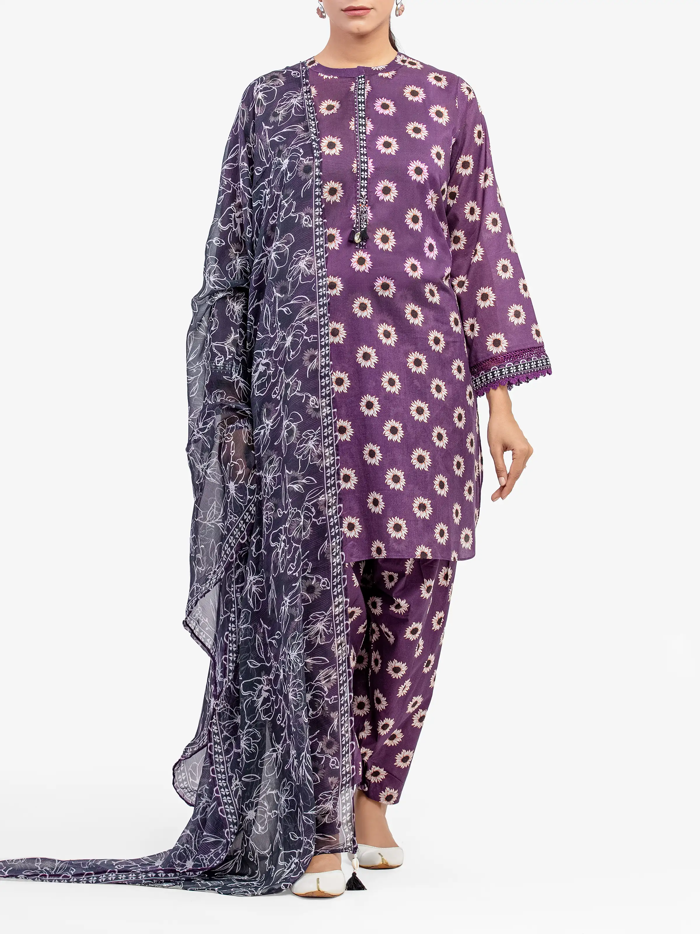 Pret Printed Lawn Suit - EWTKP5-81995-3P