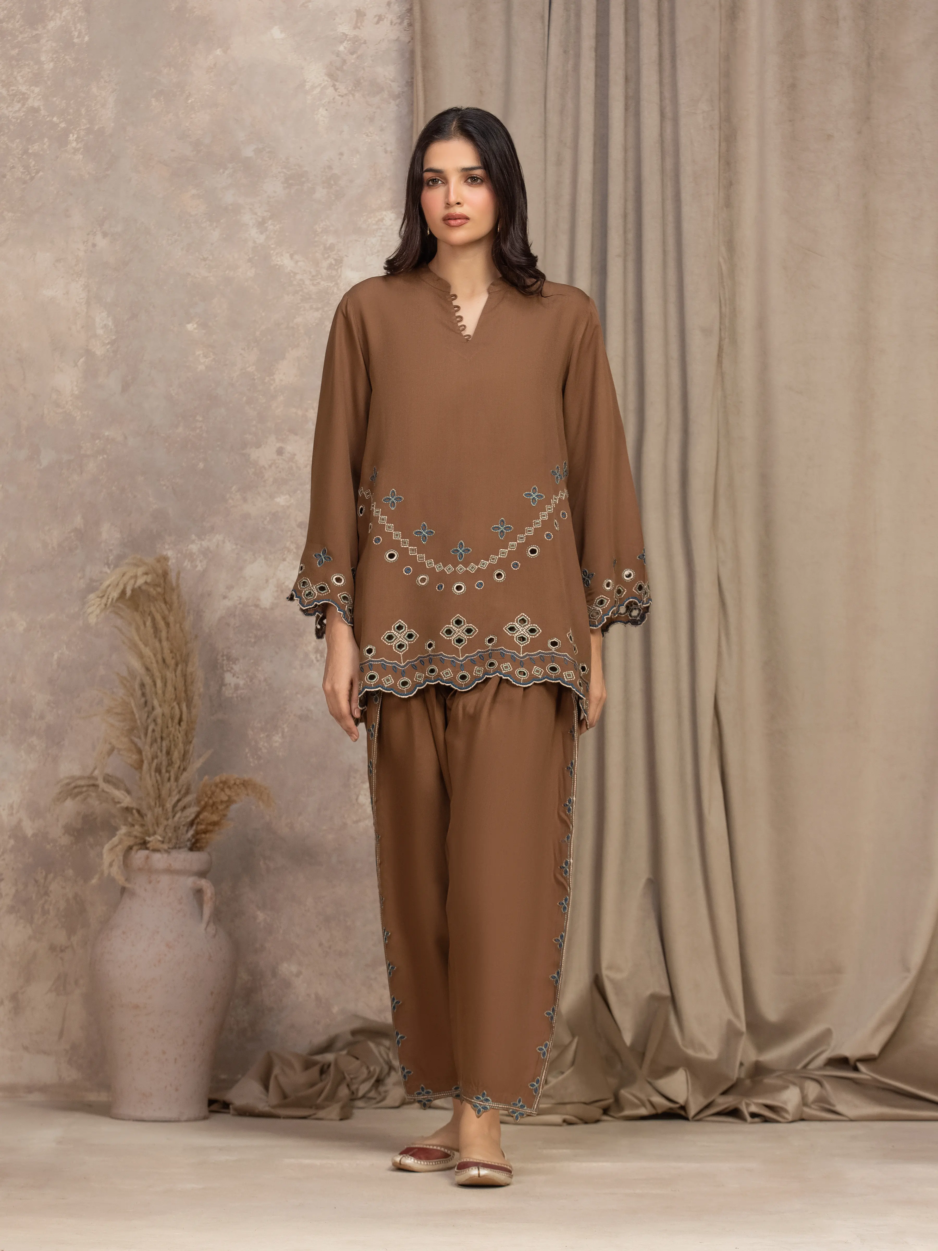 Pret Embroidered Viscose Co-Ord Set - EWTKED5-84061ST