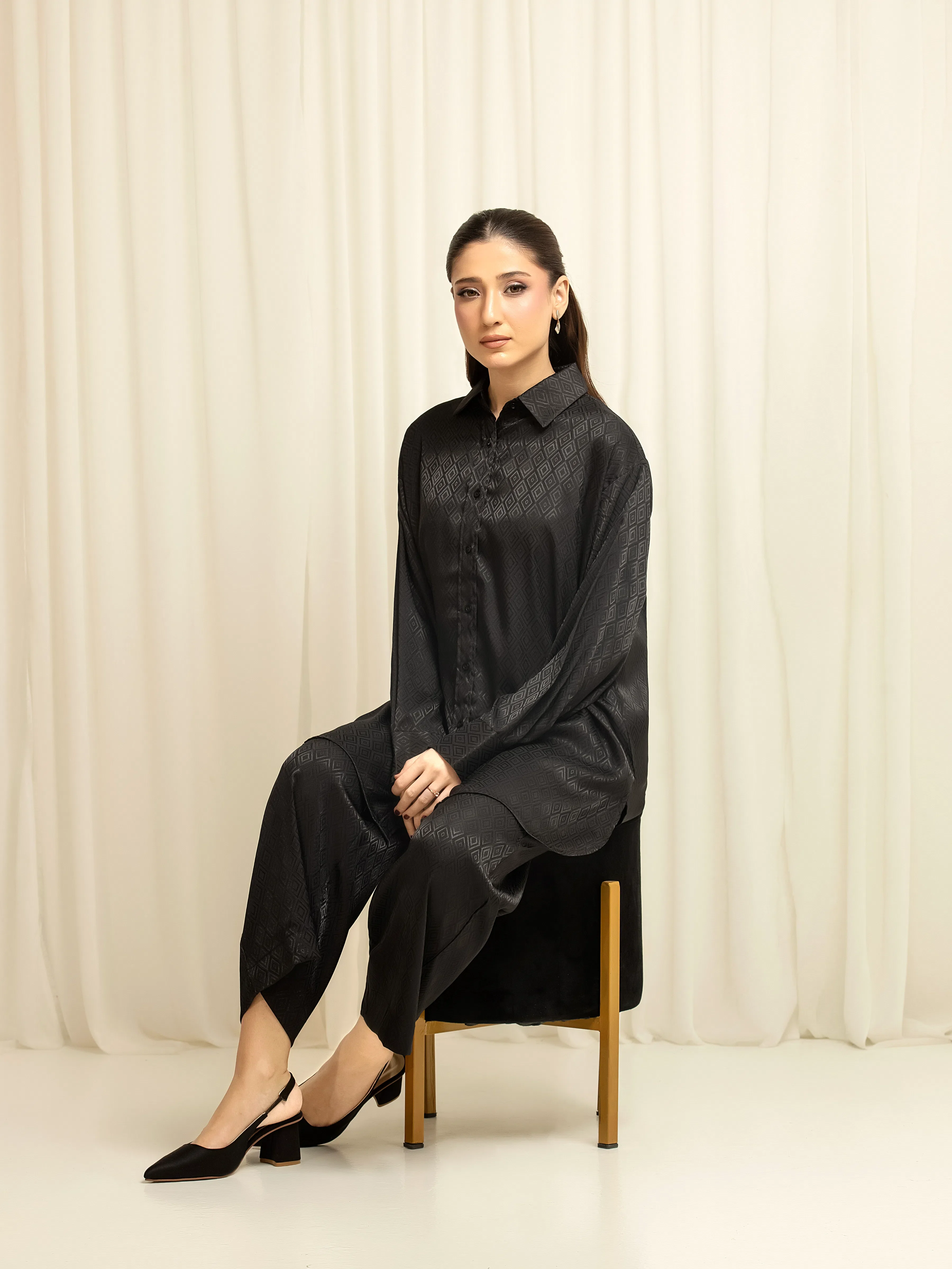 Pret Solid Silk Co-Ord Set - EWTKS6-86168ST