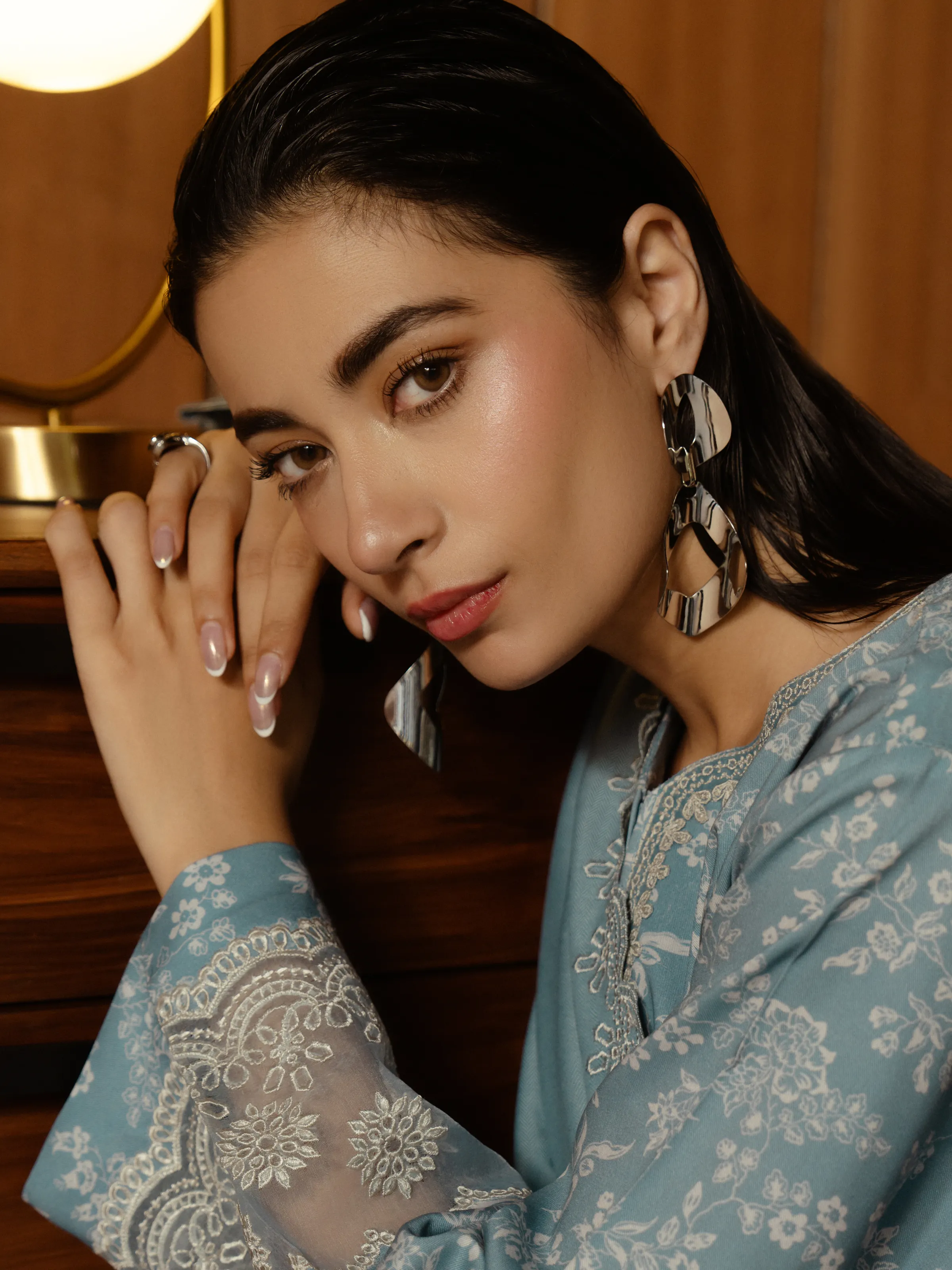 Unstitched Embroidered Marina Twill Suit - EWU24V14-30183-3P - Image 3