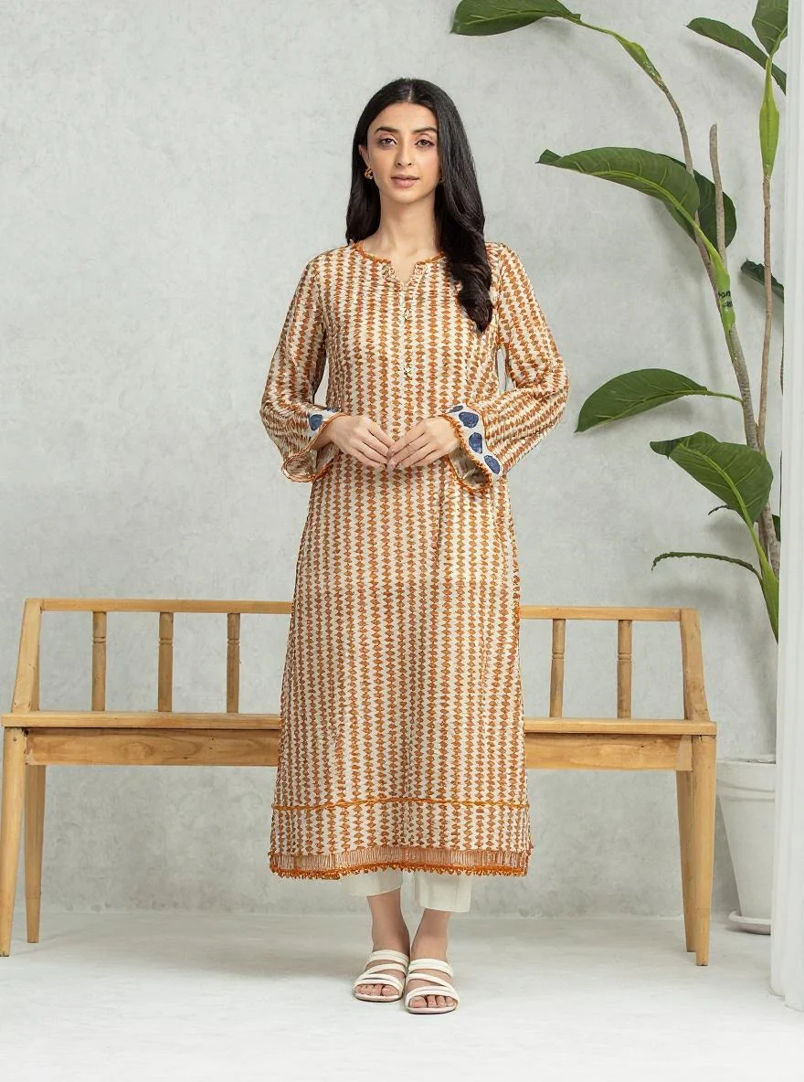Unstitched Printed Lawn Shirt Trouser - EWU24A1-28104ST